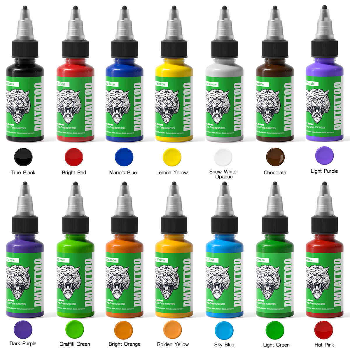 Best of 30ml / Bottle Tattoo Ink Set 14 Colors Professional Natural Plant Black Tattoo Pigments Kit For Permanent Body Art Painting Reviews & Tips