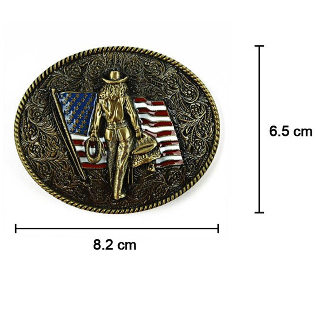 Exquisite Bronze Embossed Stars And Bands With Belt Buckle Retro Knight