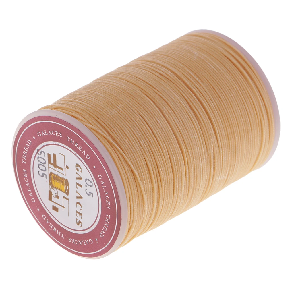 130 Meters 0.5mm Round Polyester Waxed Thread Sewing Stitching