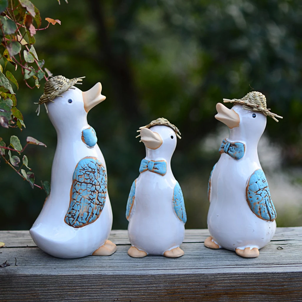 Kawaii Home Decoration Gifts Duck Crafts Ducking Ornaments Artificial Ceramic Crafts home decor
