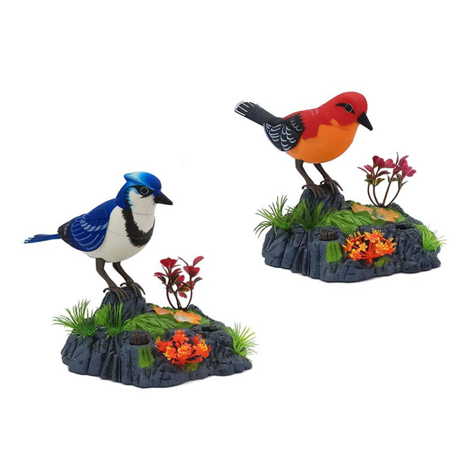 Plastic Voice Control Bird Toy Talking Moving Chirping Bird Festival Perfect Home Bedroom Decoration Education Toy for Children