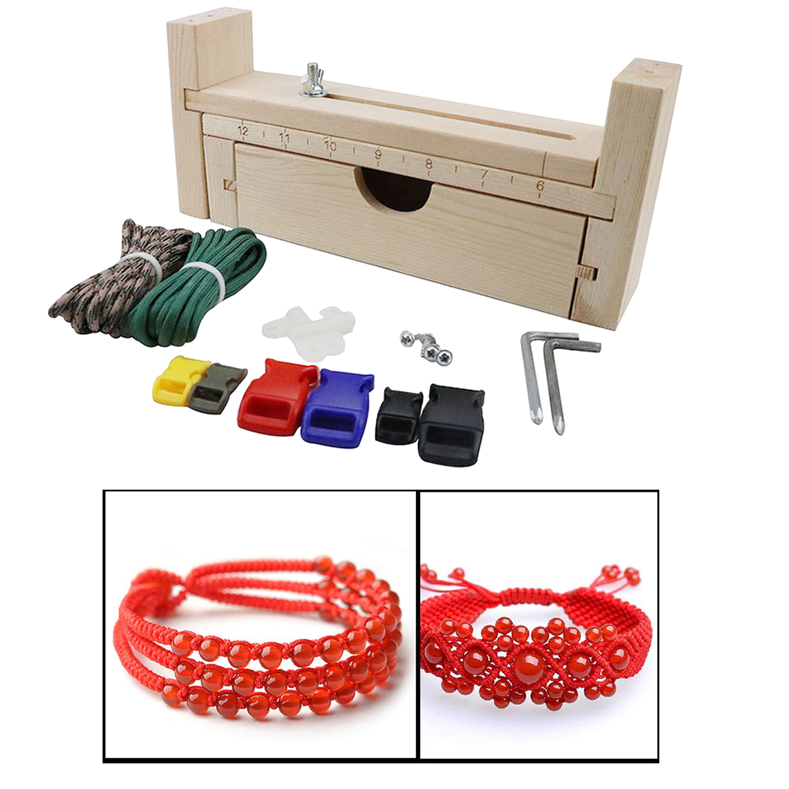 Natural Wooden Bracelet Crochet Wood Base for DIY Knitting Bag Bottom Craft Making necklace Tool