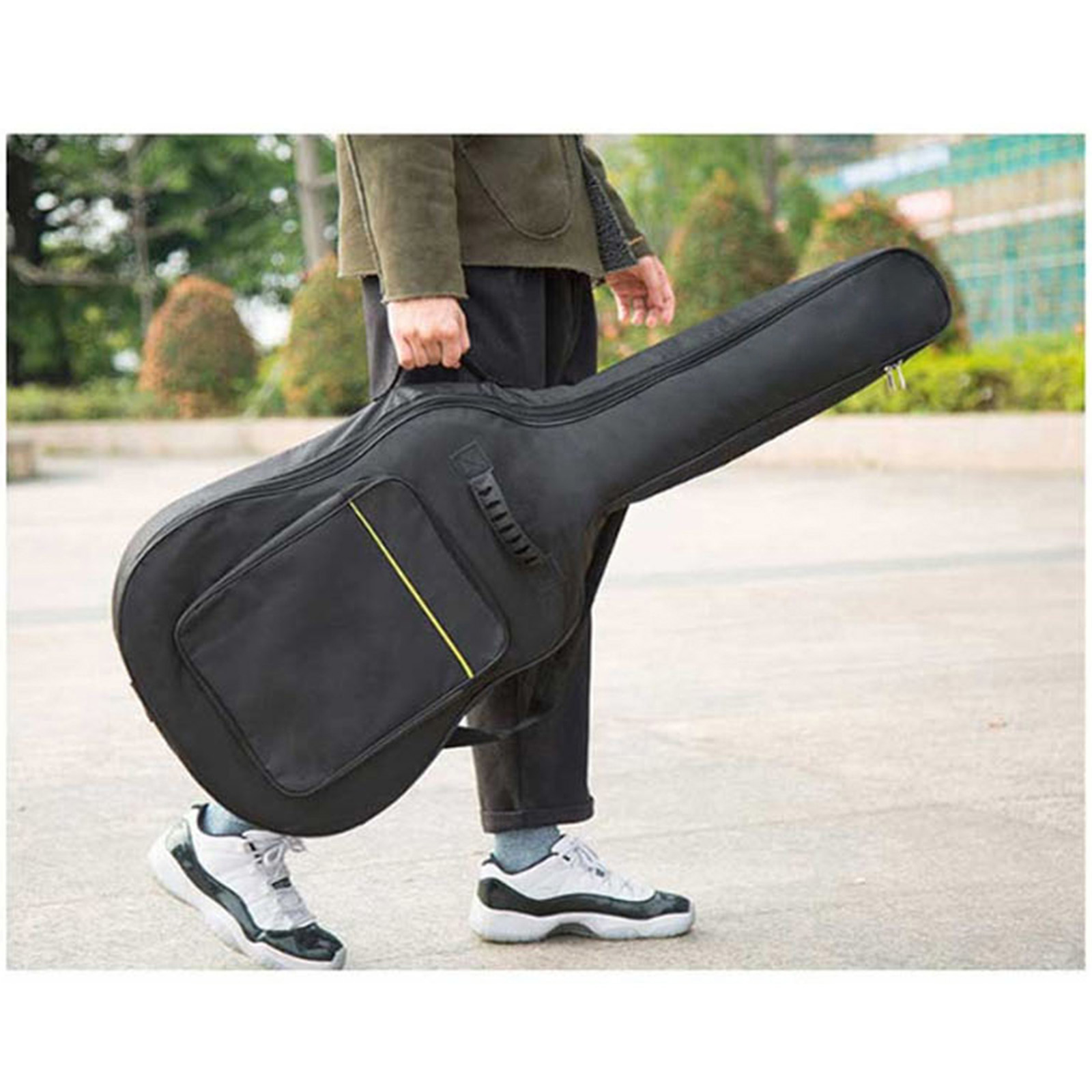 36'' inch Acoustic/Electric Guitar Folk Bag Waterproof Travel Guitar Case Guitar Carrying Bag Cotton Padded Adjustable Strap