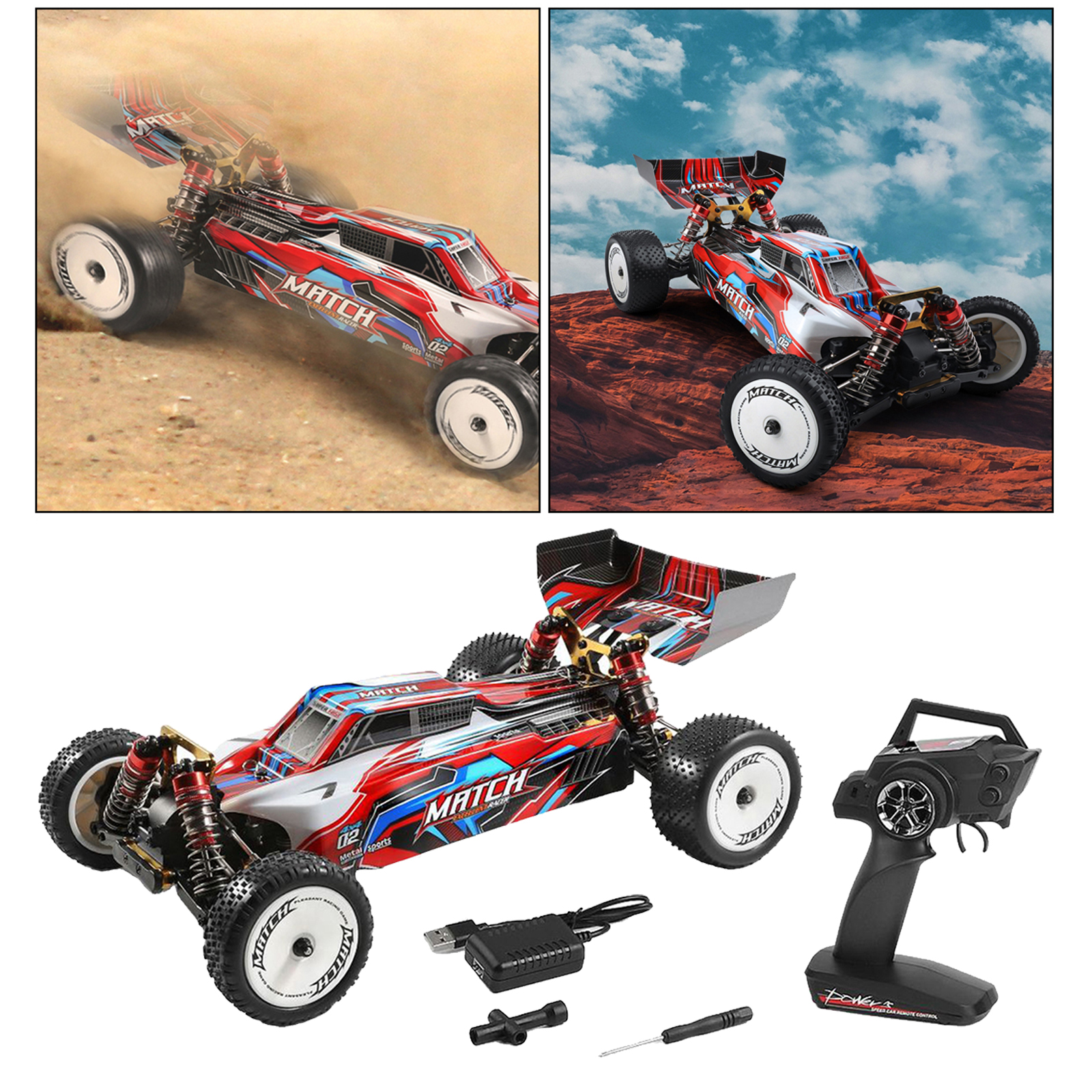 Wltoys 1/10 45km/h High Speed 2.4G 4WD Racing RC Car Off-Road  Car