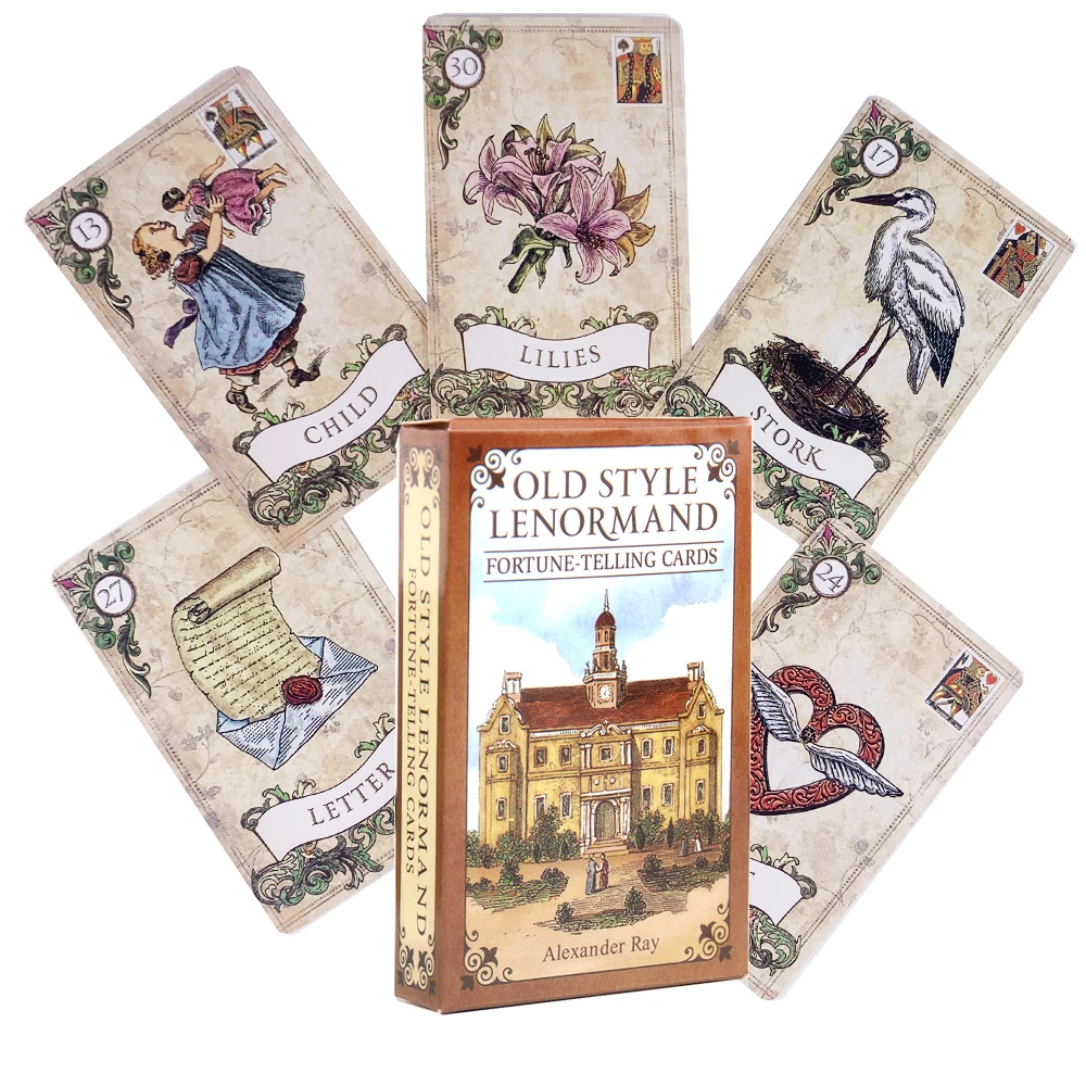 Old Style Lenormand Fortune-Telling Tarot Cards Witchcraft Supplies Love Oracle Cards Adult Games for Party Divination Psychic