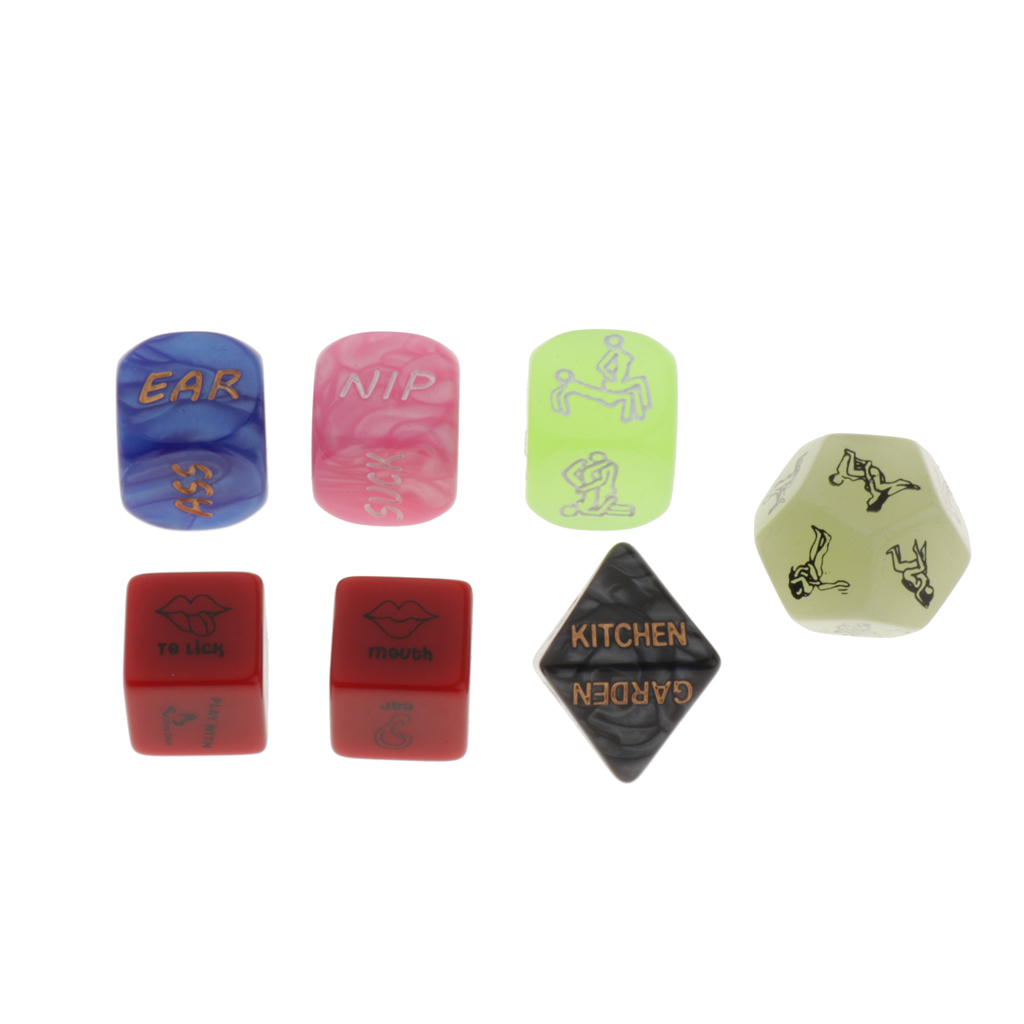 6PCS Romantic Role Playing Dice Novelty Adult Lovers Dice Funny Role Playing Throwing Dice