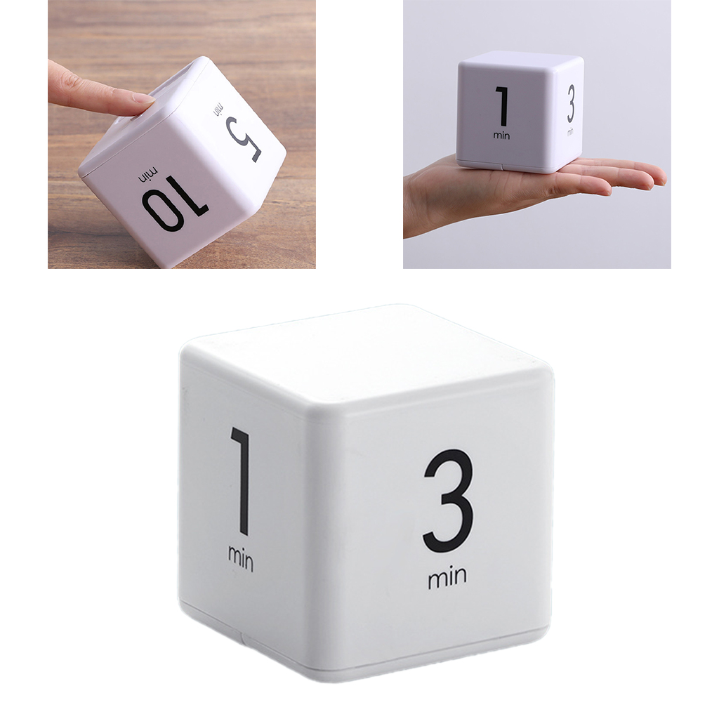 White Cube Kitchen Timer For Time Management Kids Timer Workout Timer Cooking Accessories Tools