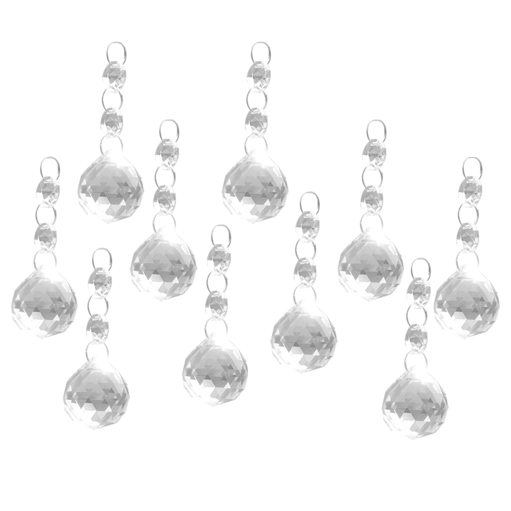 20 Pieces Clear Crystal Chandelier Prisms Pendants Balls ing Pendant