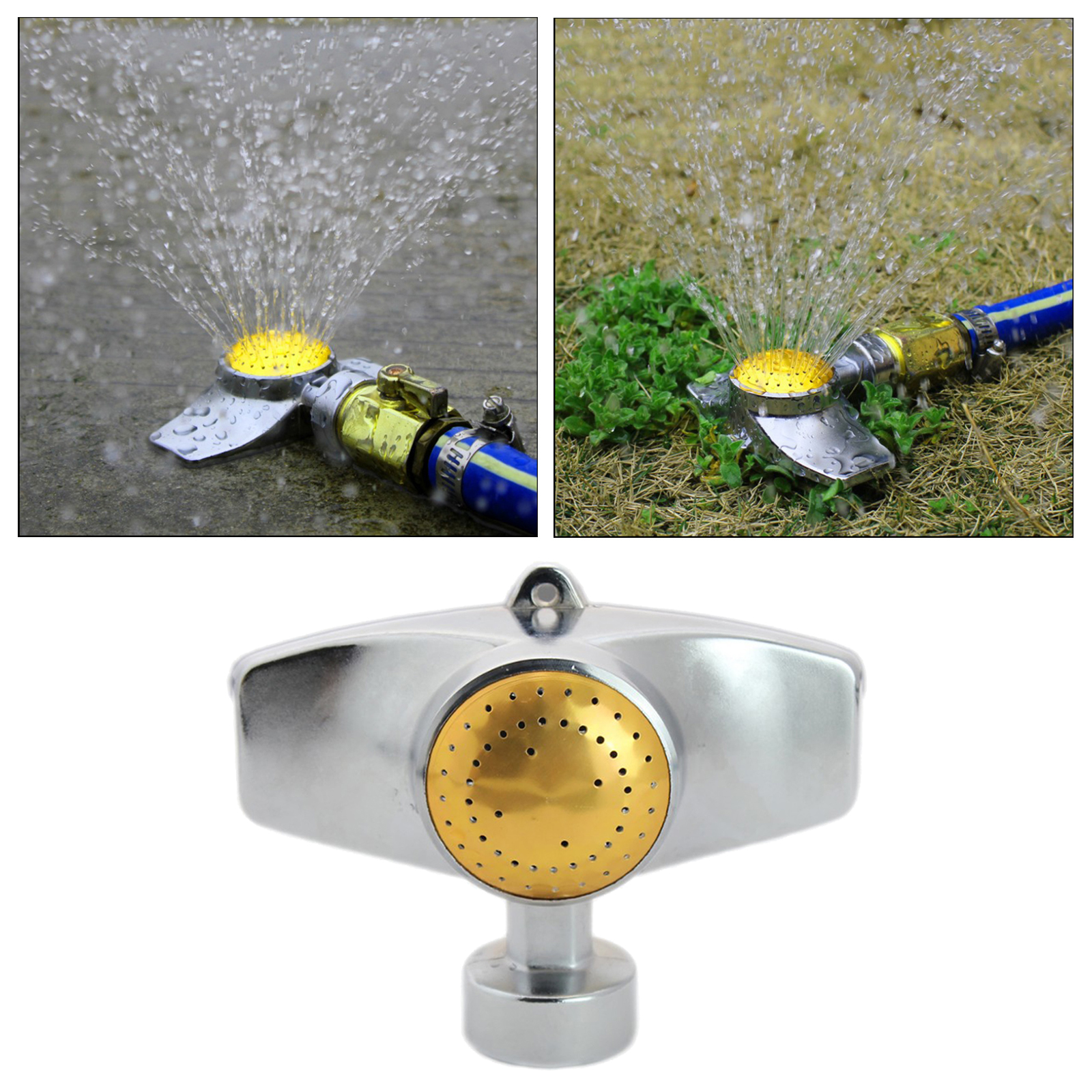 Metal 360 Degree Sprinkler for Lawn Watering Easy Use Professional Compact
