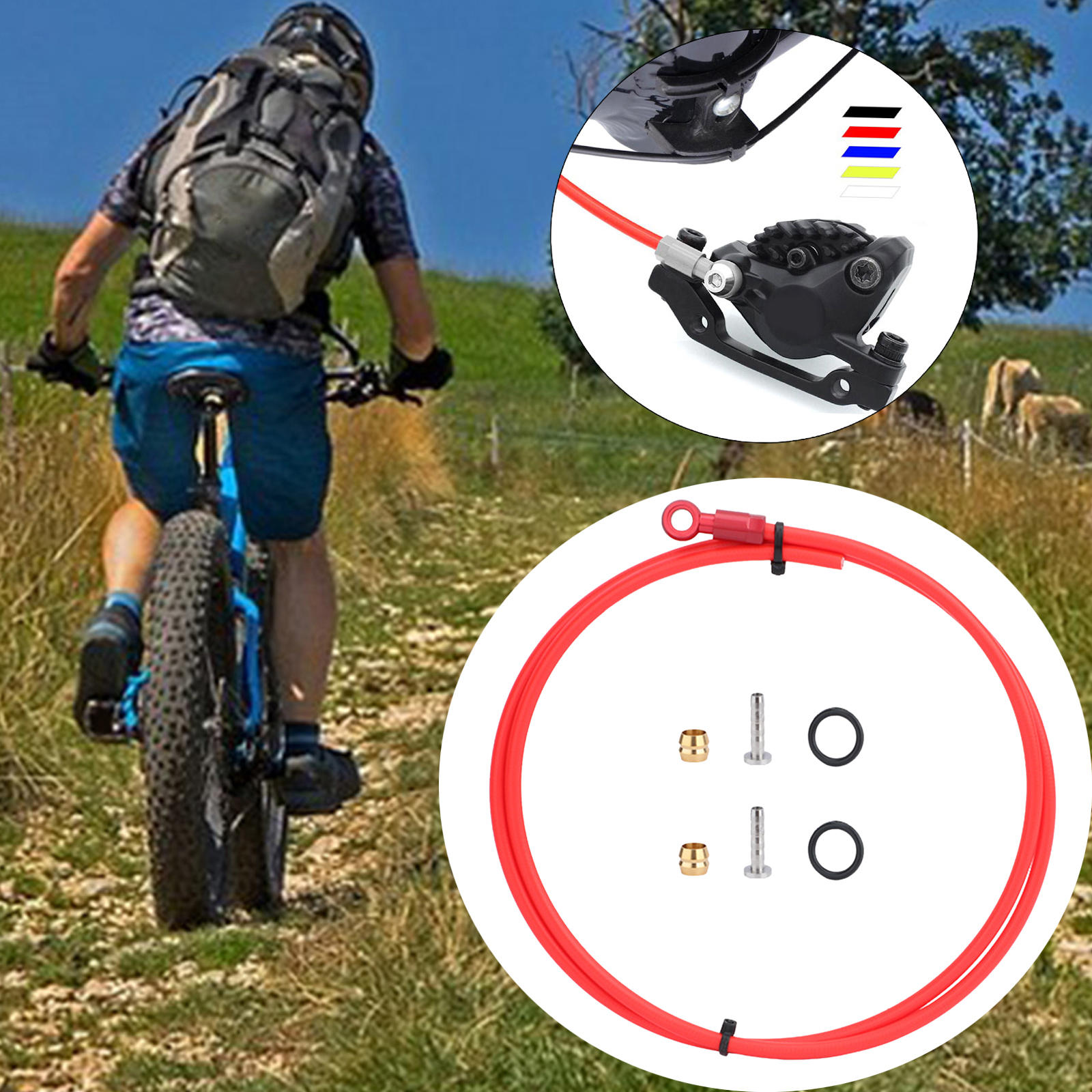 Bike brake hose MTB Hydraulic Disc brake tube Connector Insert Olive Set