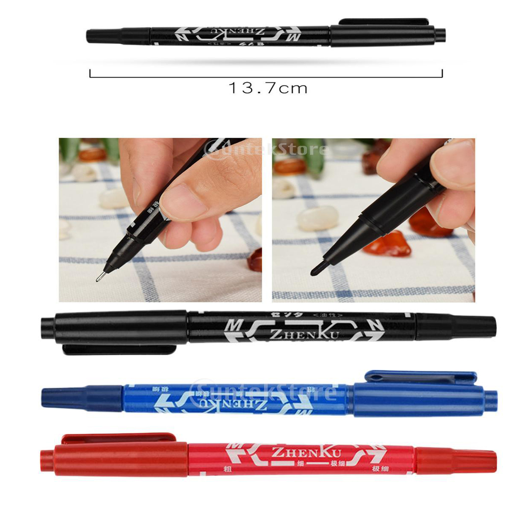 3Pieces Disposable Skin Marking Pens,For Demarcate Sites Tattooed&Pierced Pencil