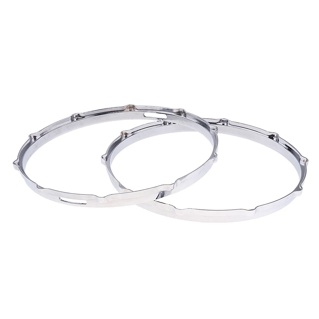 Tooyful 1 pair  Snare Drum Hoop Ring Rim Aluminum Alloy for 14'' Snare Drum Percussion Instrument Parts Accessories