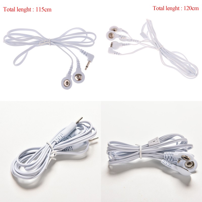 Best of White 2 / 4Buttons Electric Shock Wires Cable Electrotherapy Electrode Lead For Tens Massager Connection Cable Massage Relaxation Reviews & Tips