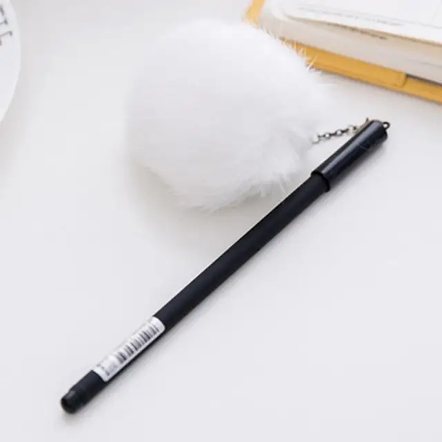 Pompom Ballpoint Pen Cute Fluffy Pastel Girls Christmas Gift Pen Multicolor Fancy  Pen For Wedding School Office - AliExpress