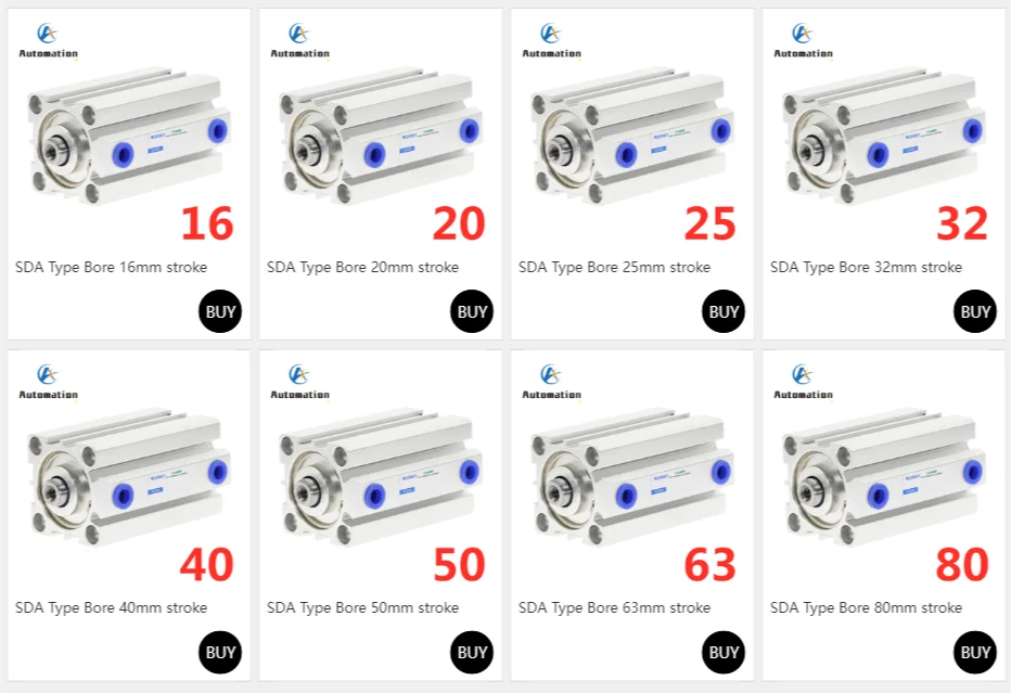 Color : Stroke 90mm, Specification : Bore 25mm Valve SDA Type Bore 25mm Stroke 5/10/20/25/30/40/50/55/60/65/100mm Double Acting SDA25 Compact Air Pneumatic Piston Cylinder Female 