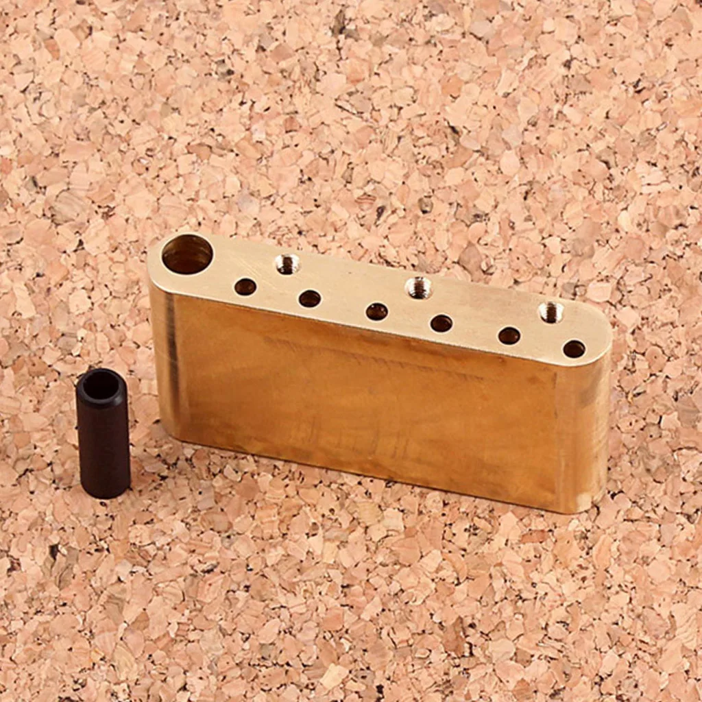 Brass Tremolos Block Bridge with Bar Kits for ST Electric Guitar Parts DIY
