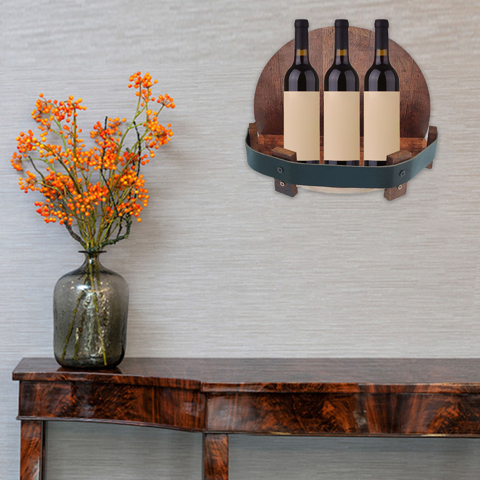 Handmade Wine Rack, Liquor Holder Wine Display Stand Bourbon Bottle Holder Kitchen Bar Accessories