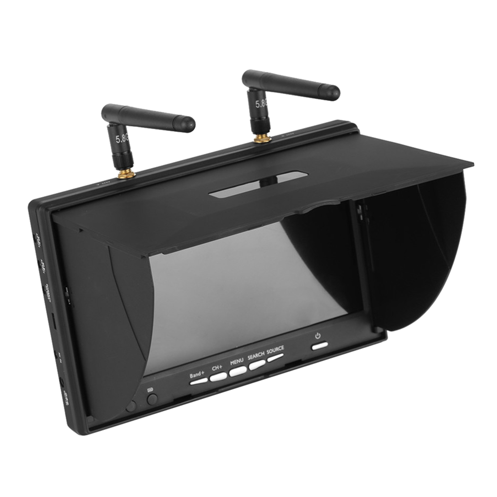 7 Inch LCD Monitor Receiver Dual Antenna FPV Video With 5.8G 40CH DVR