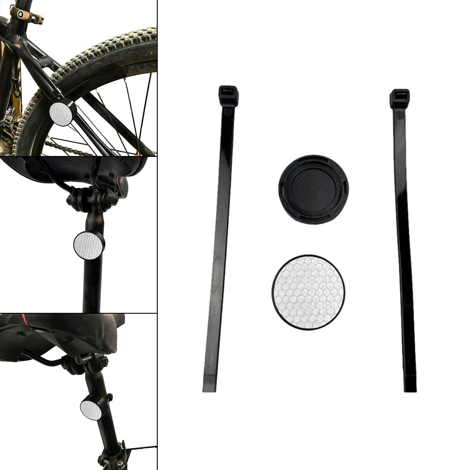 Bike Reflector Accessories Safety under Seat Tracking Locator Hidden Bracket for Holder Road Bicycle