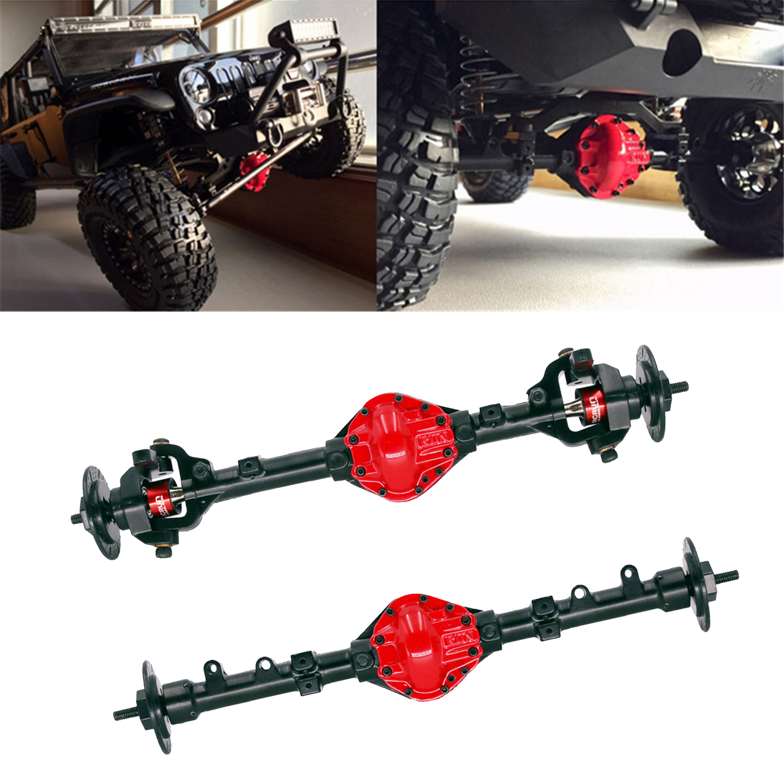 Metal Front & Rear Axle for SCX10 D90 1:10 Scale RC Crawler Car Accessory