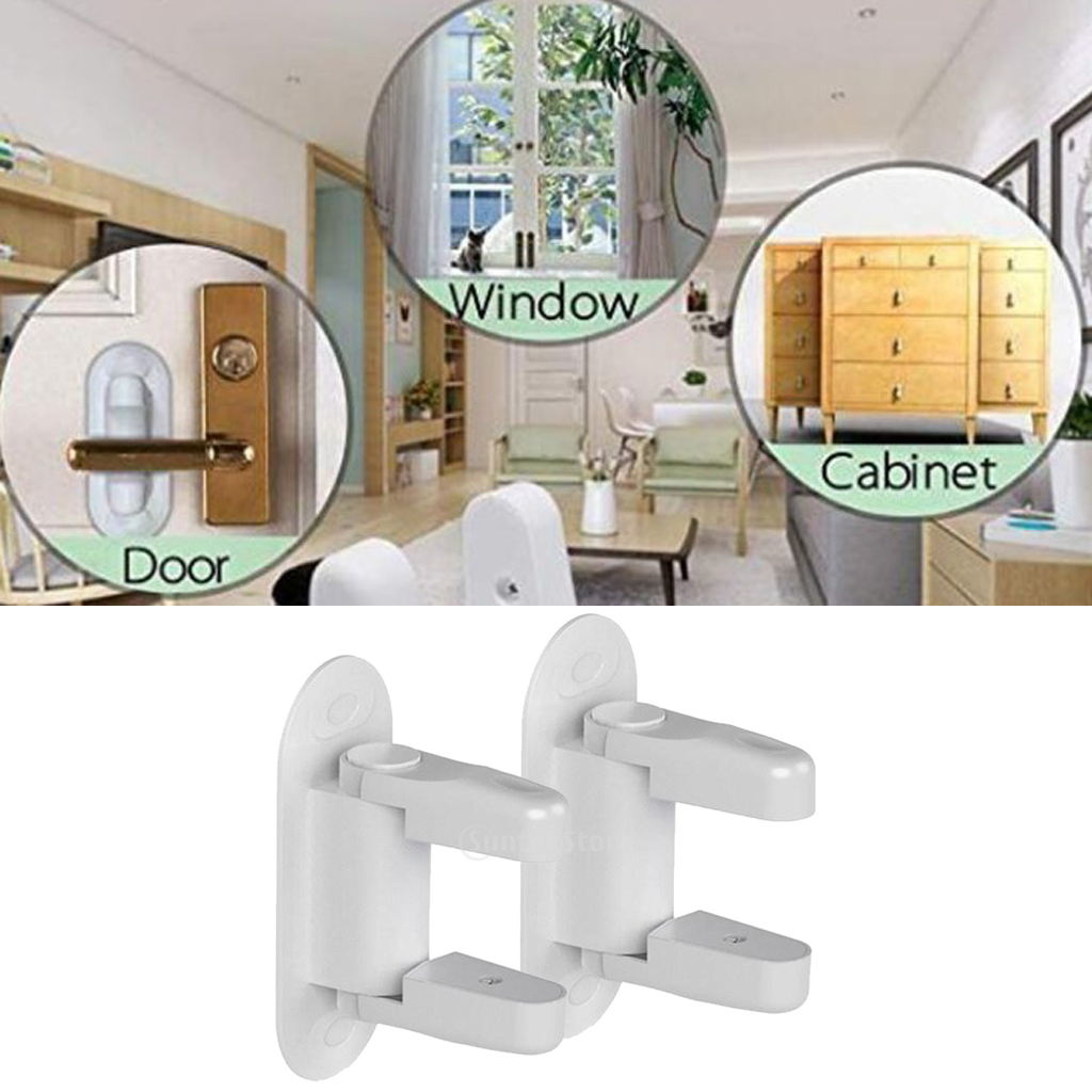 2pcs/pack Kids Door Lever Locks Easy Childproof Safety Locks Guard One Hand