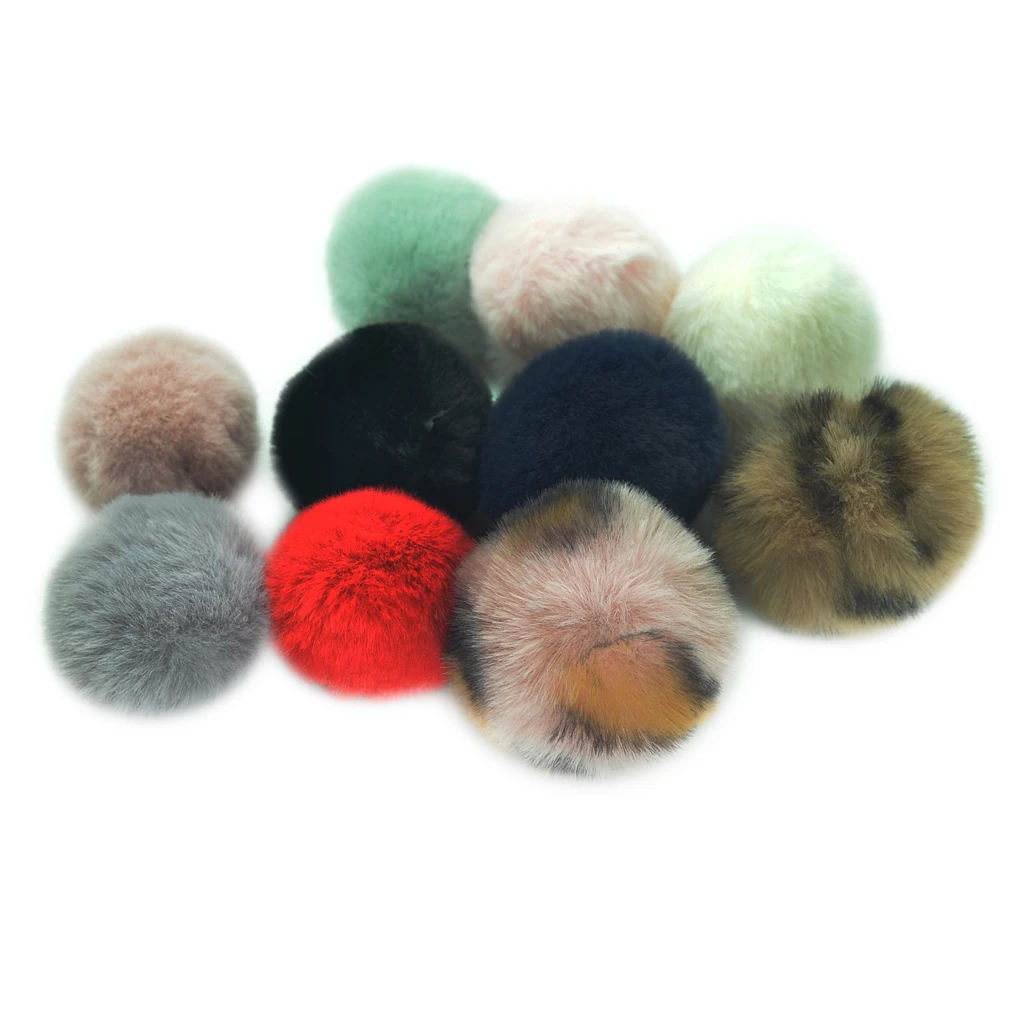 10 Pieces Colorful Pom Poms Ball  Balls Embellishment for DIY Hair Band