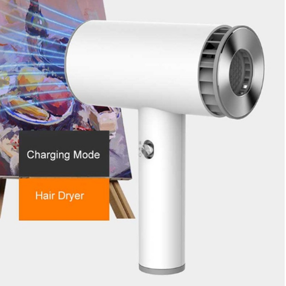 Electric Hair Dryer Portable Wireless USB Rechargeable Quick Dry Low