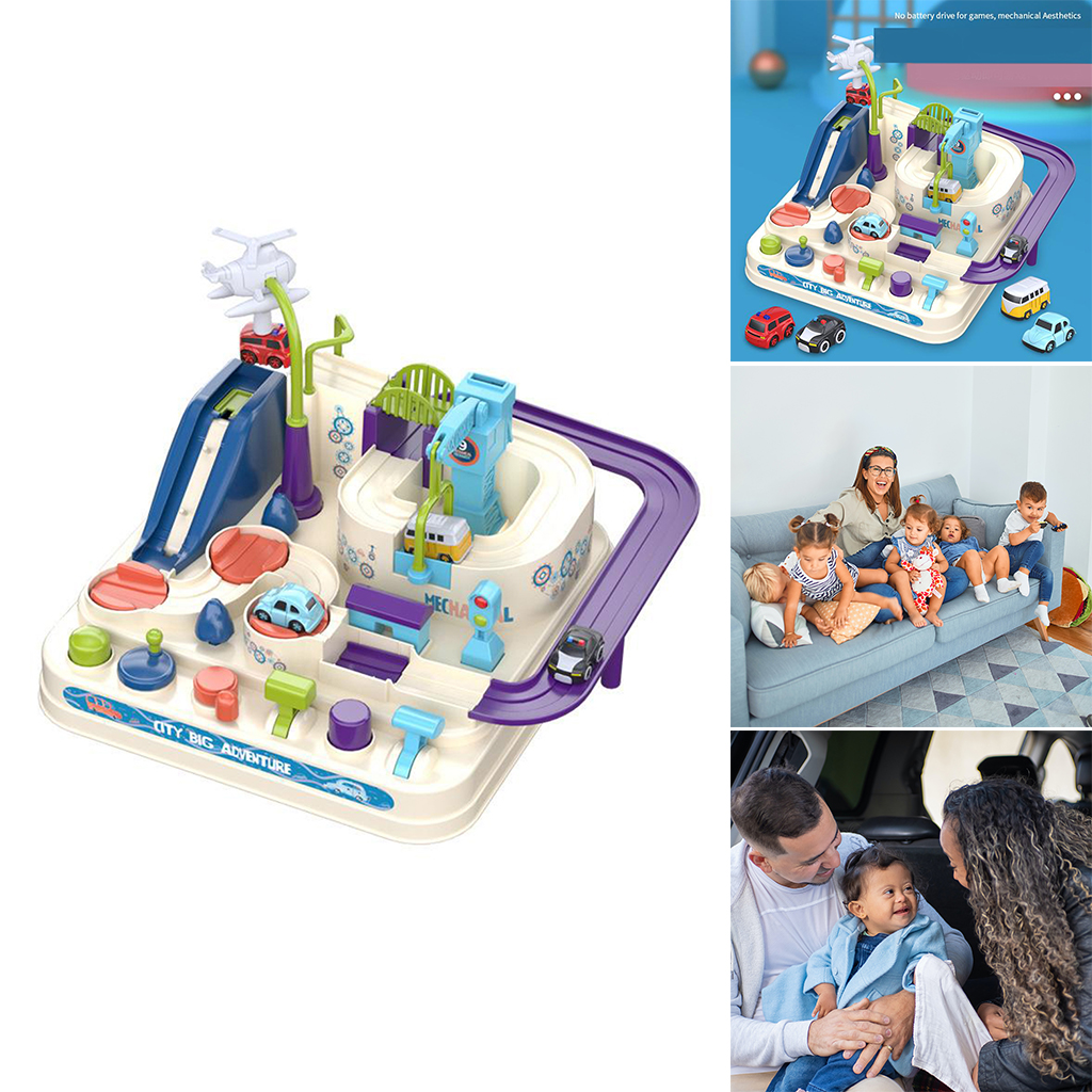 Toddlers Kids Educational Race Car Track Toy Car Adventure Puzzle with 9 Challenges