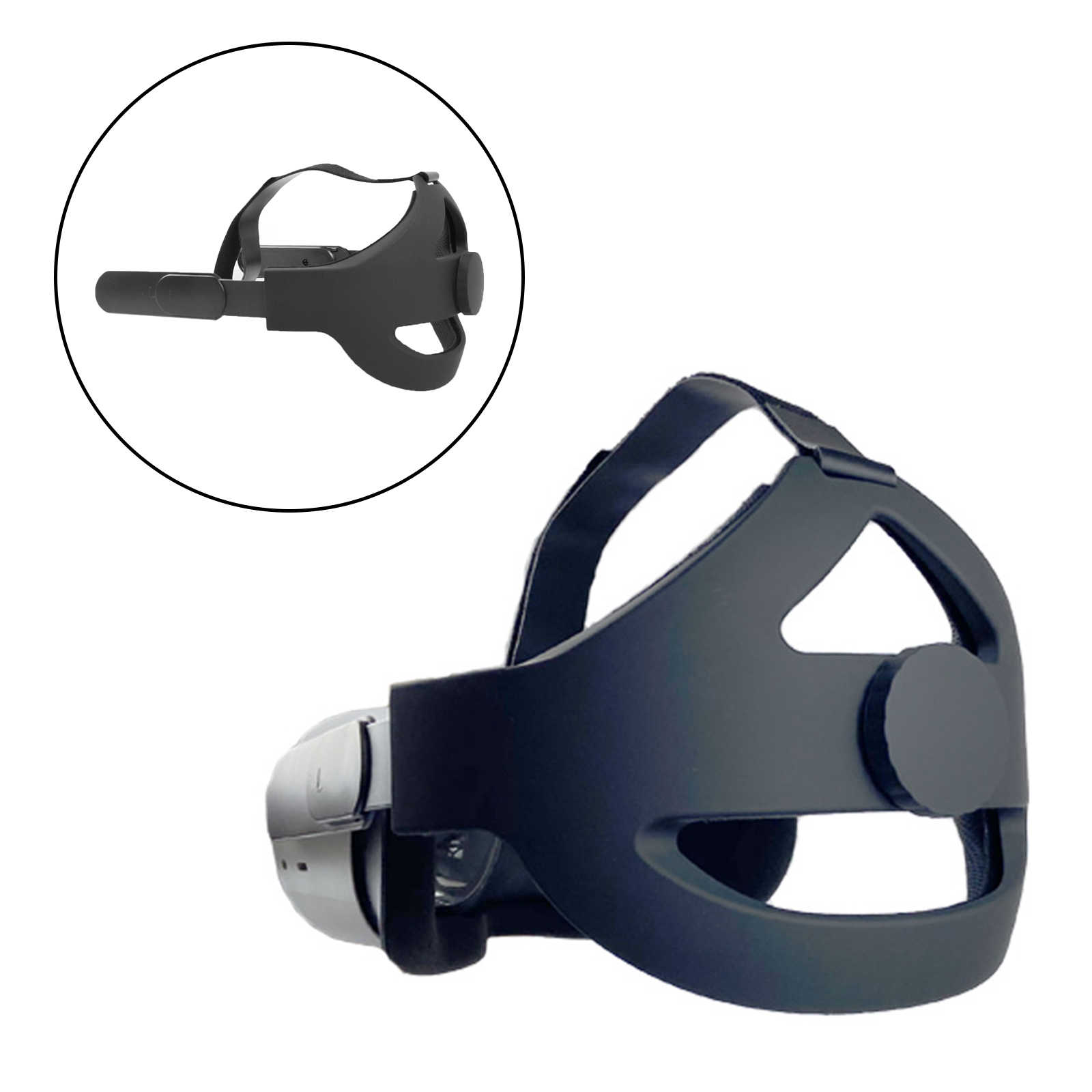 Head Strap for Quest 2 VR Headset Comfort Reduce Pressure Black Accessories