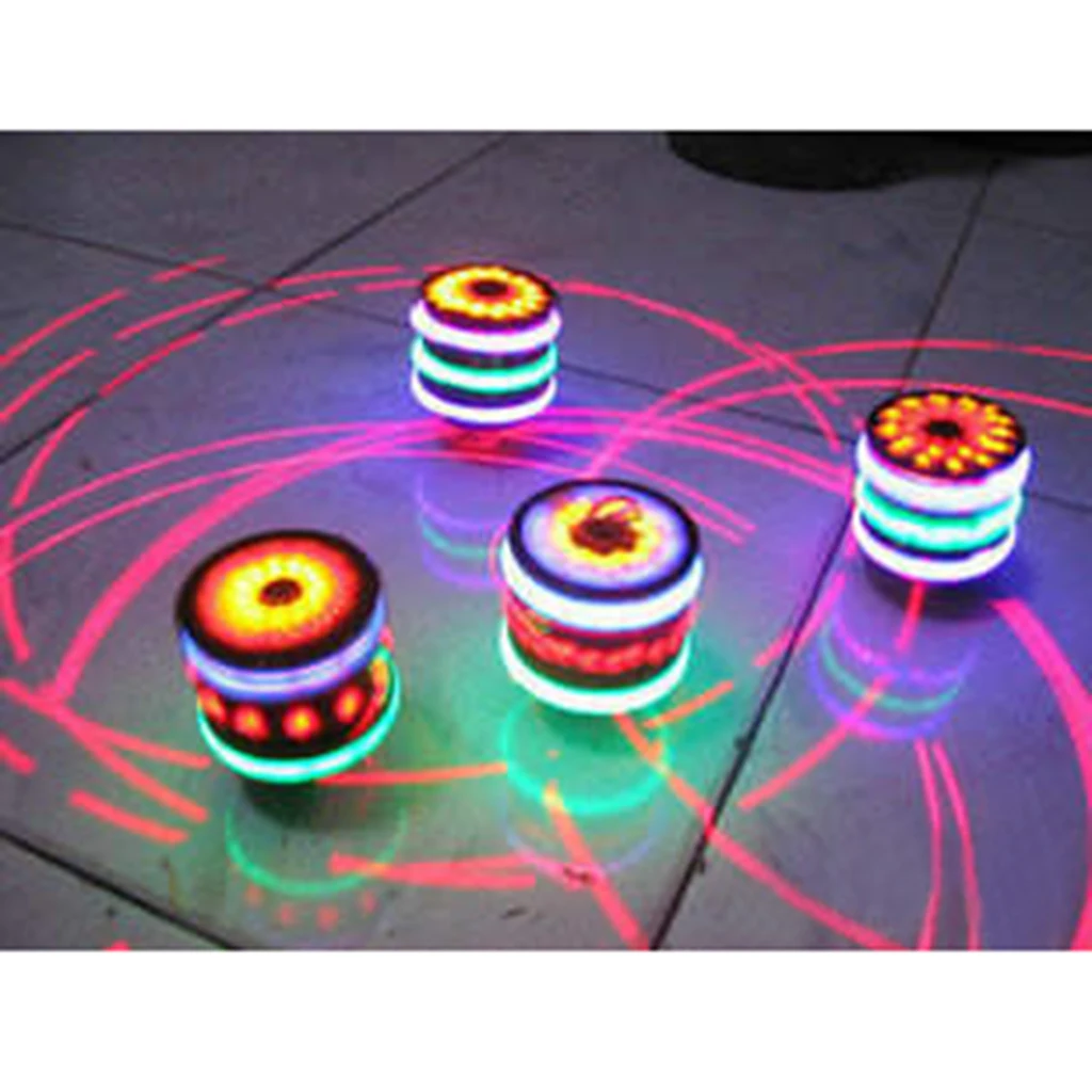 Prettyia Music LED Flash Light Spinning Top Gyro Gyroscope Outdoor Tops Toy 