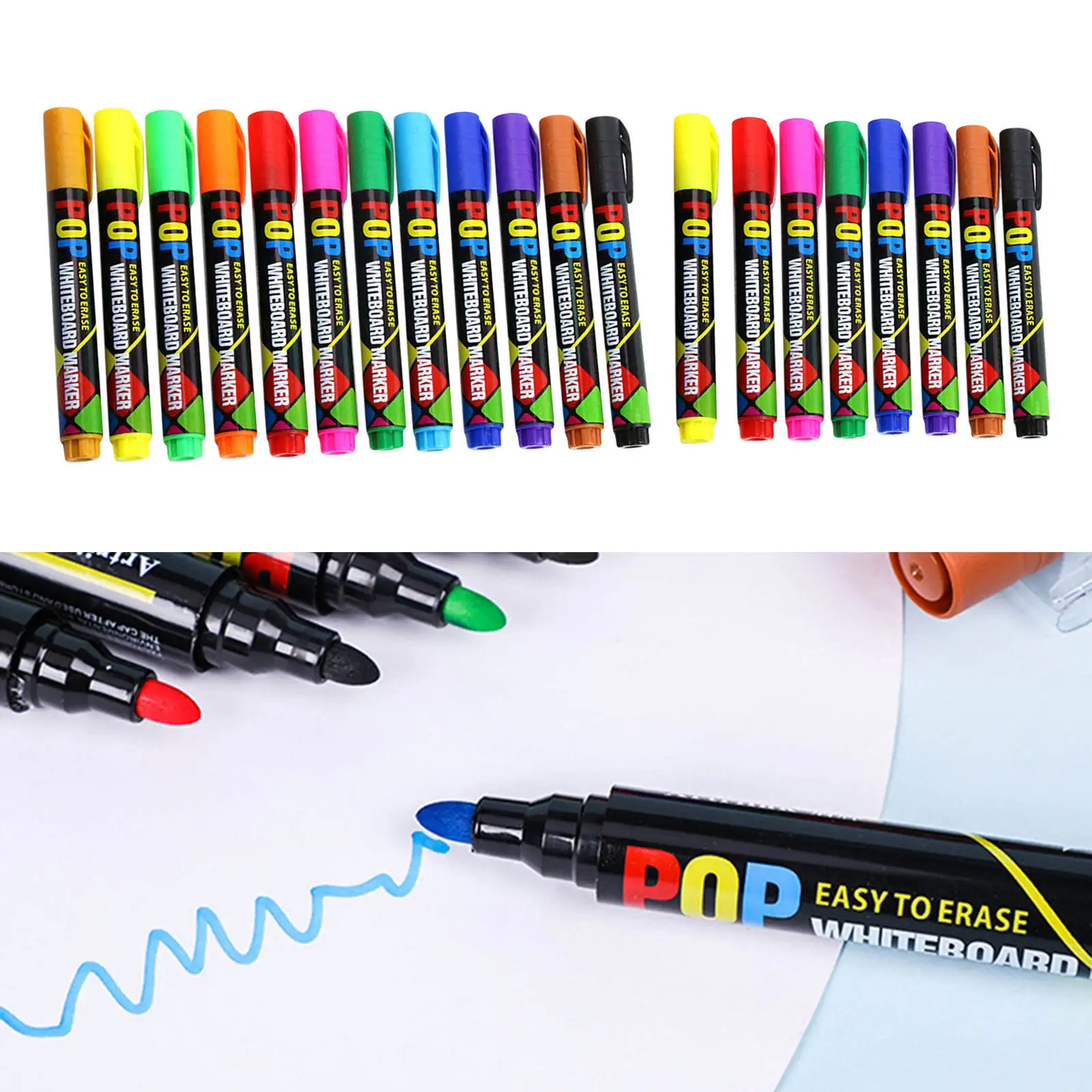 White Board Maker Pen Whiteboard Marker Liquid Chalk Erasable Glass Ceramics Maker Pen Office School Supply