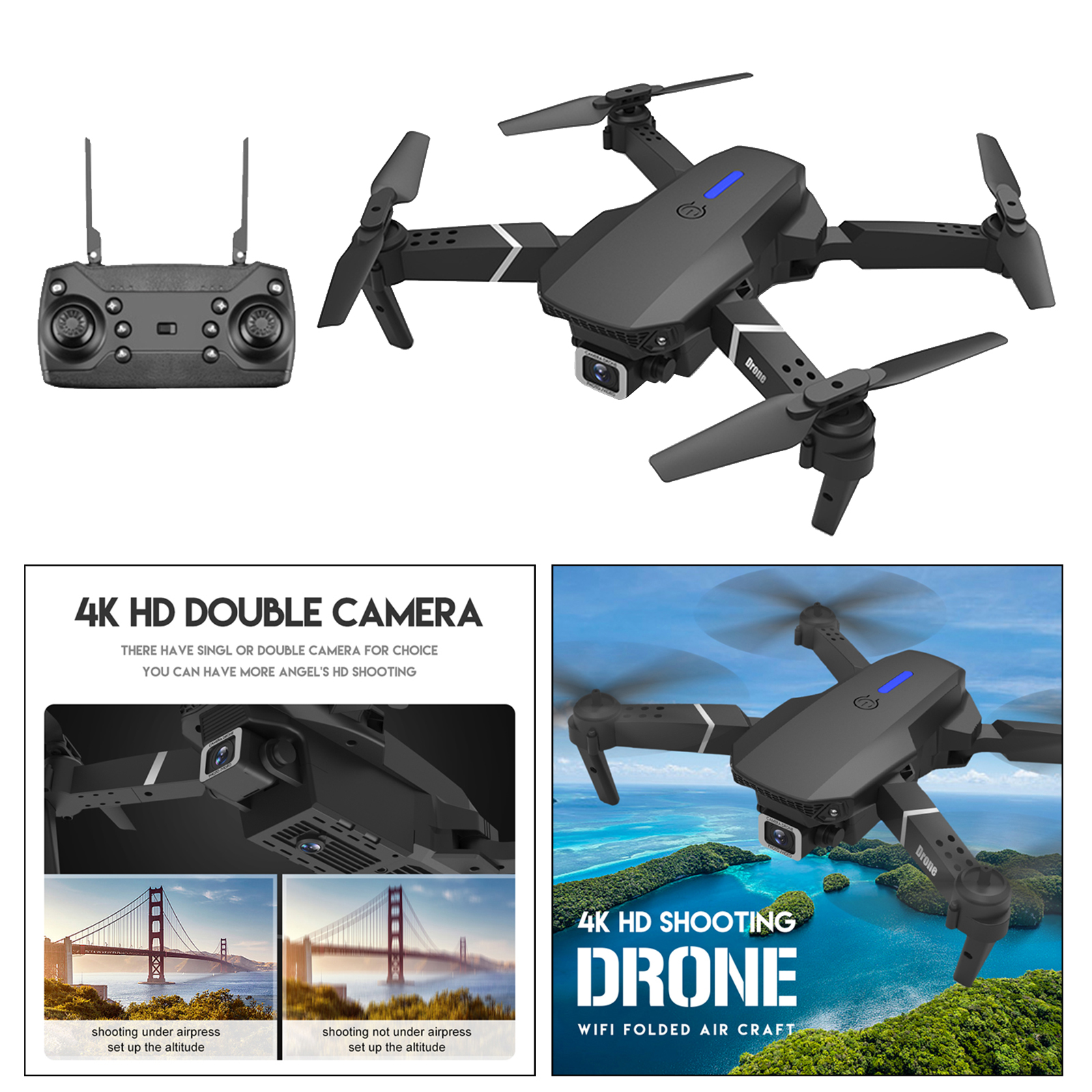 WiFi Quadcopter Drones 2.4GHz Technology for Adults Aircraft Kids and Beginners