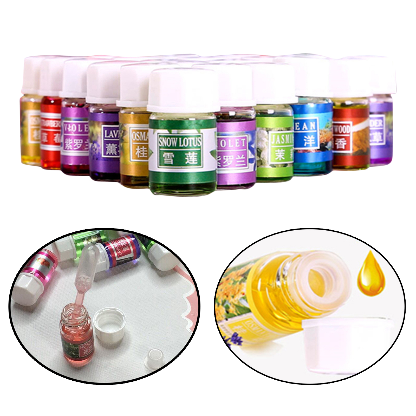 36 Bottles Essential Oils Humidifier Massage Aromatherapy Oil Natural Lavender Jasmine Snow Lotus Violet Carnation Fragrance Oil