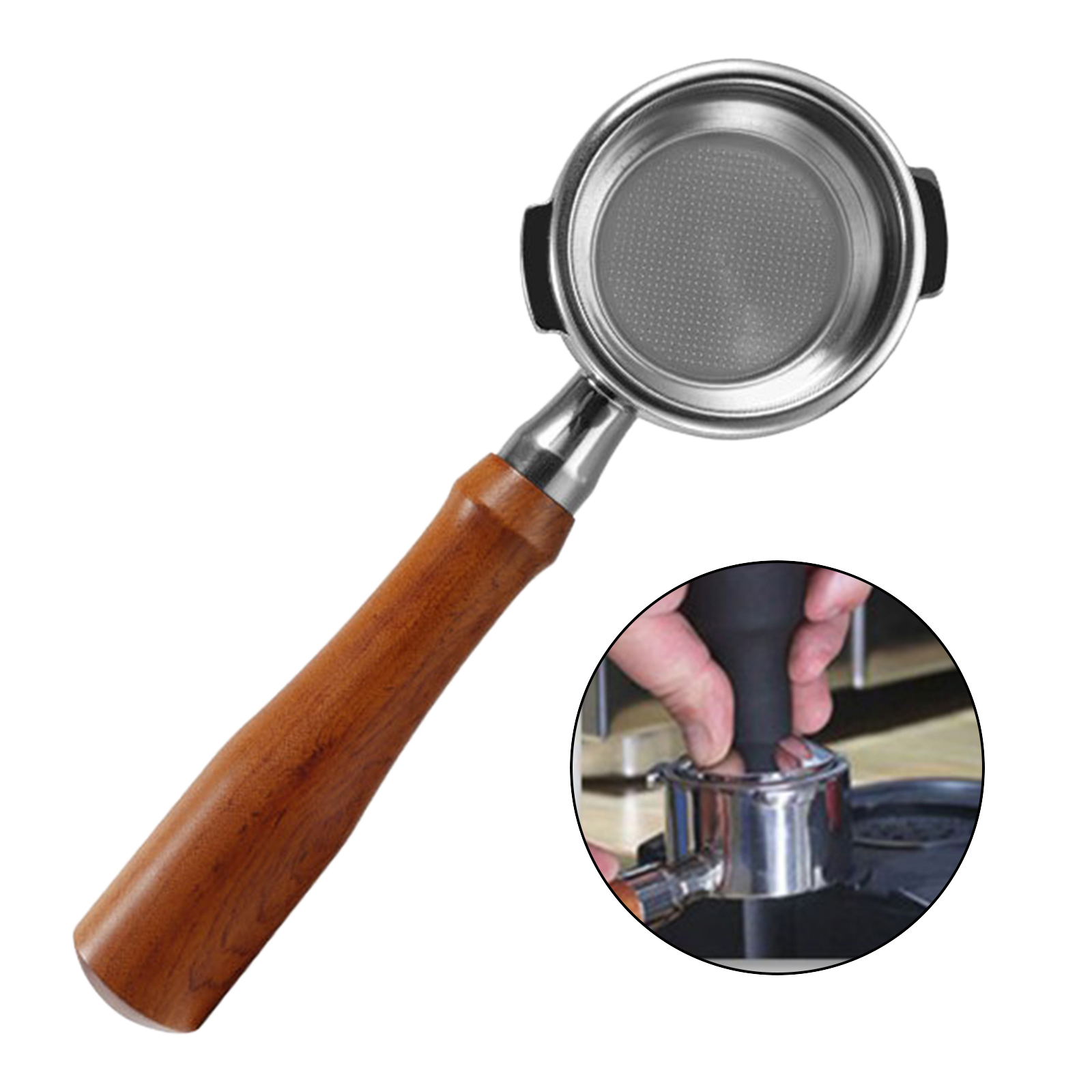 58mm Bottomless Coffee Handle Portafilter Coffee Machine Coffeeware Makers Filter Basket