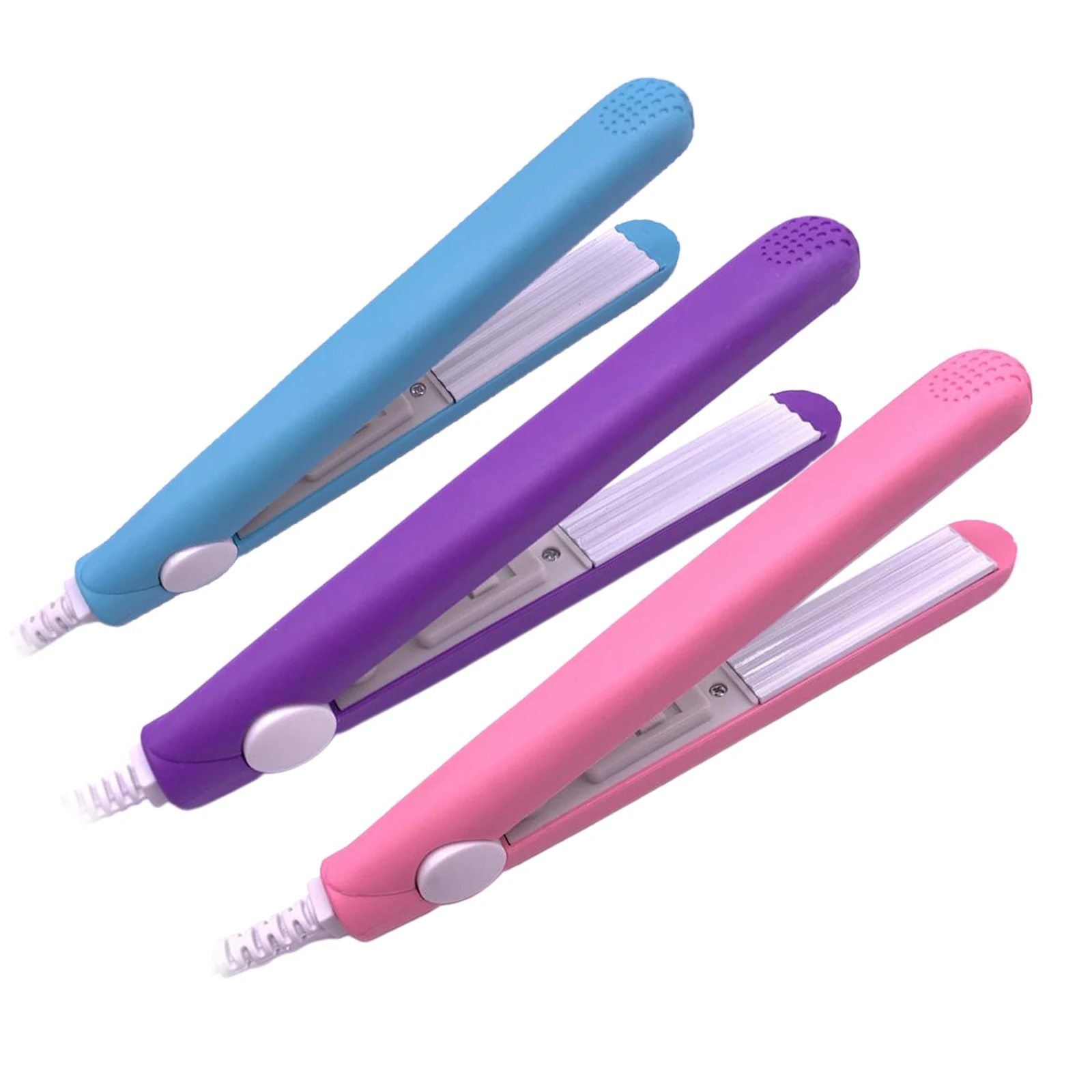 New Mini Mini Hair Straightener Curling hair clipper Hair Crimper Curling Flat Iron Curler Travel Home DIY Hair Style Purple