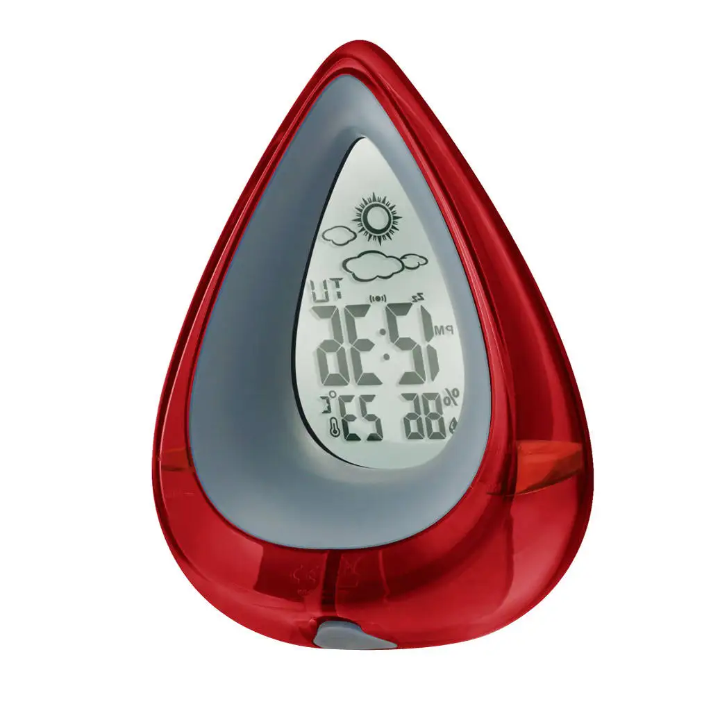 LCD Hydrodynamic Water Digital Alarm Clock Temperature Calendar Eco-Friendly 