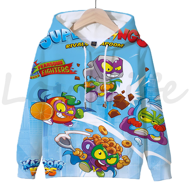 Crianças superzings série 8 hoodie roupas dos