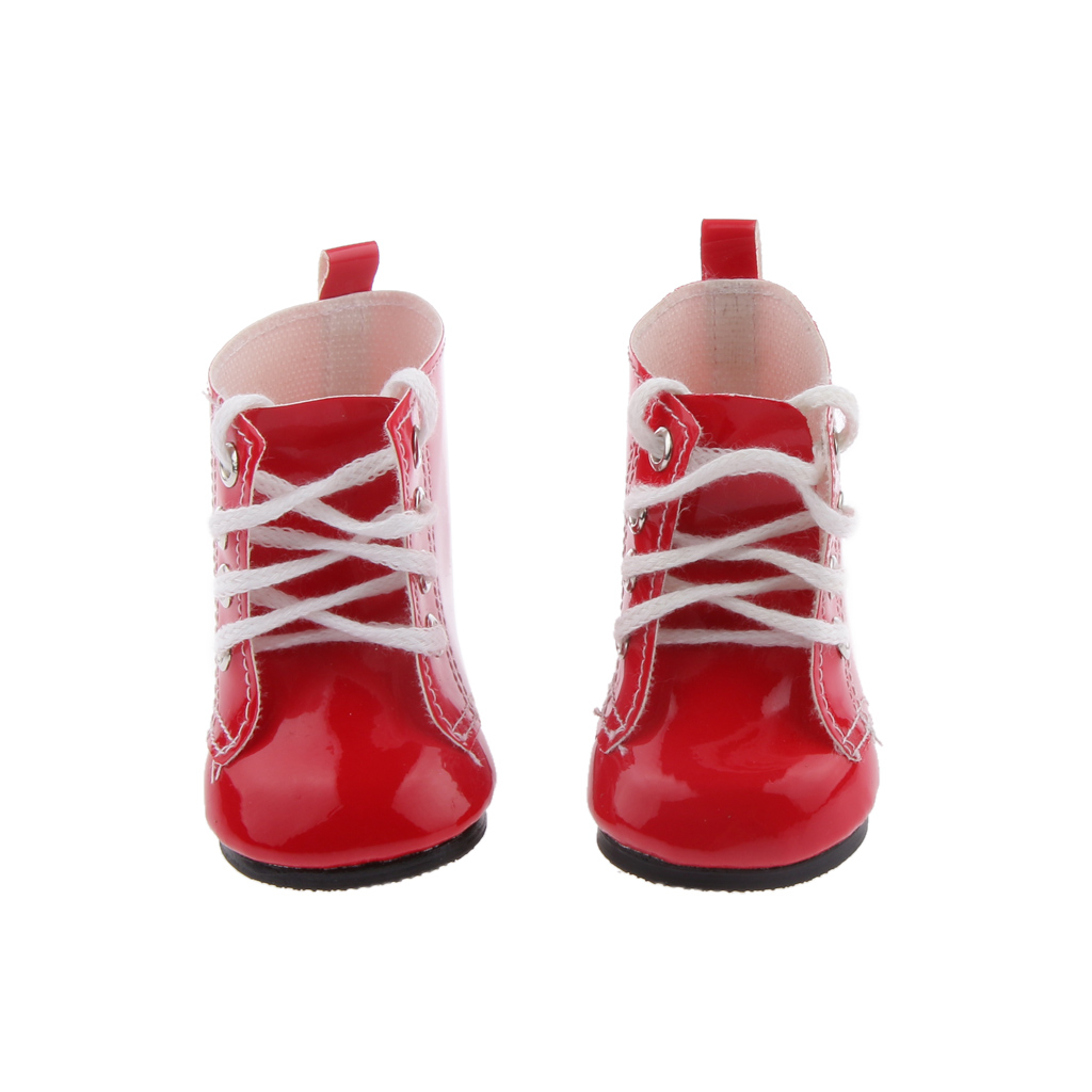 Baby Shoes For 18 inch Doll PU Lace Up  Boots Shoes Journey Dolls ACCS