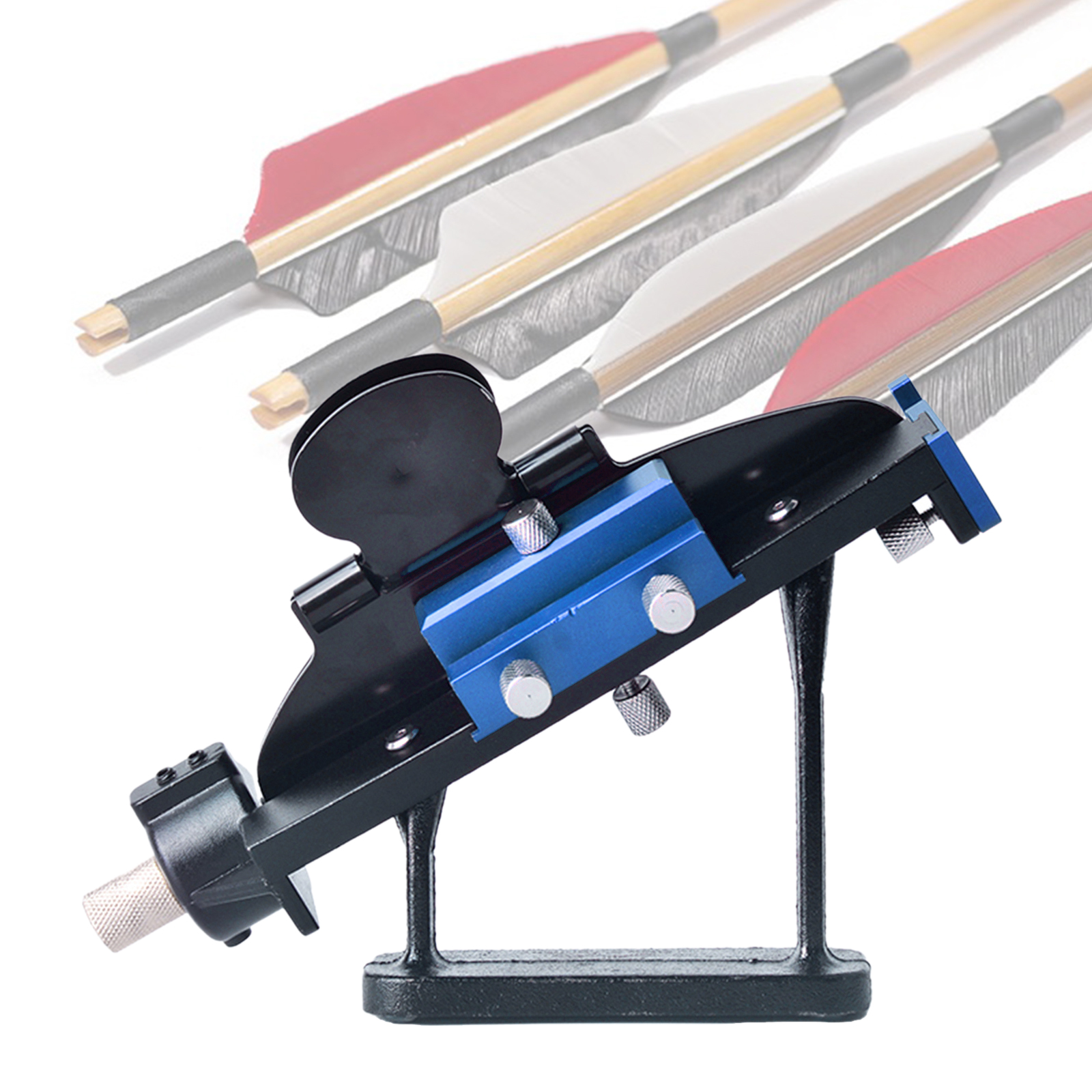 Arrow Feather Stick Make Archery Alloy Adjustable Fletching Jig Bonding Tool for Hunting Shooting Bow Targeting Accessories