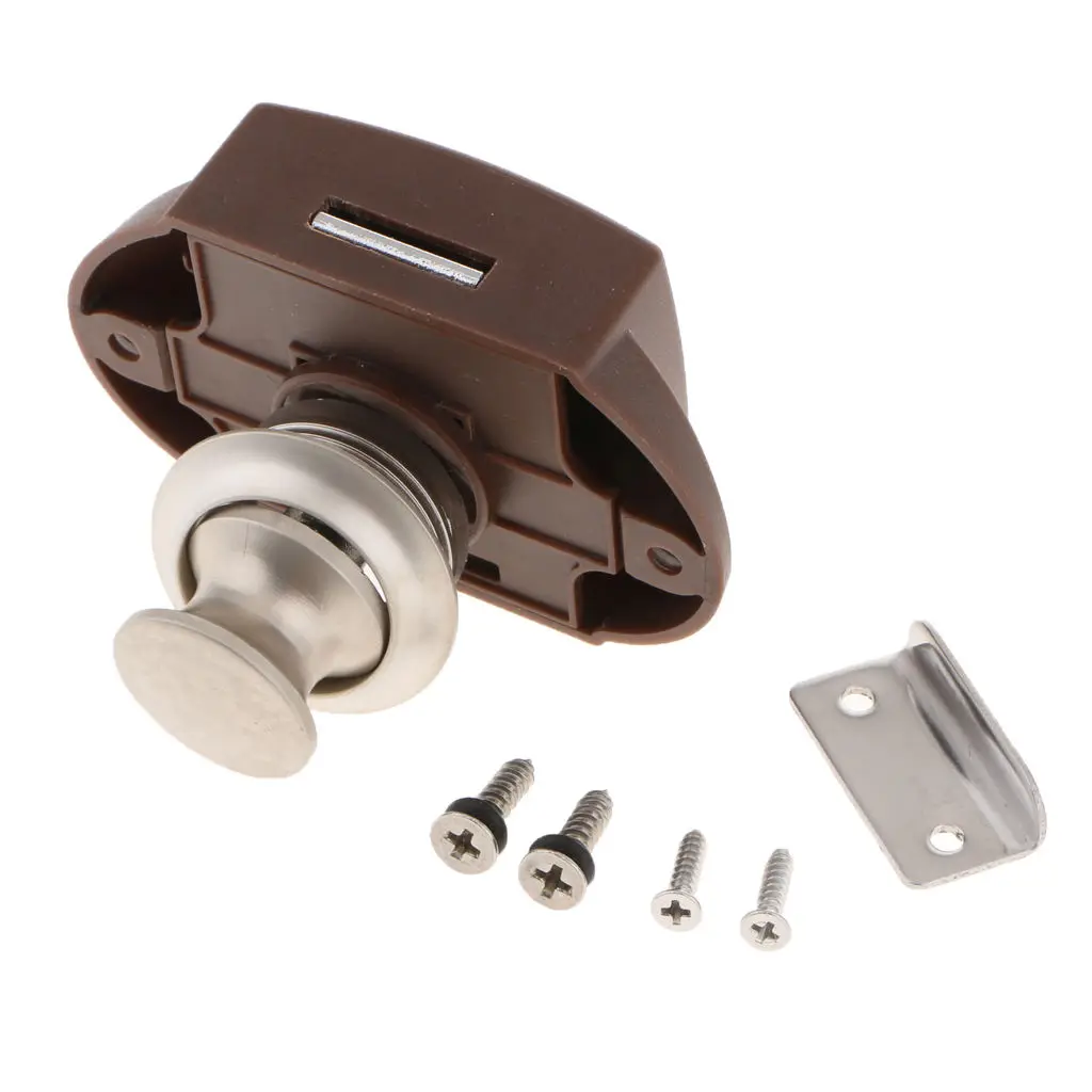Push Button Latch Keyless Cabinet Lock for RV Motor Caravan Cupboard Door