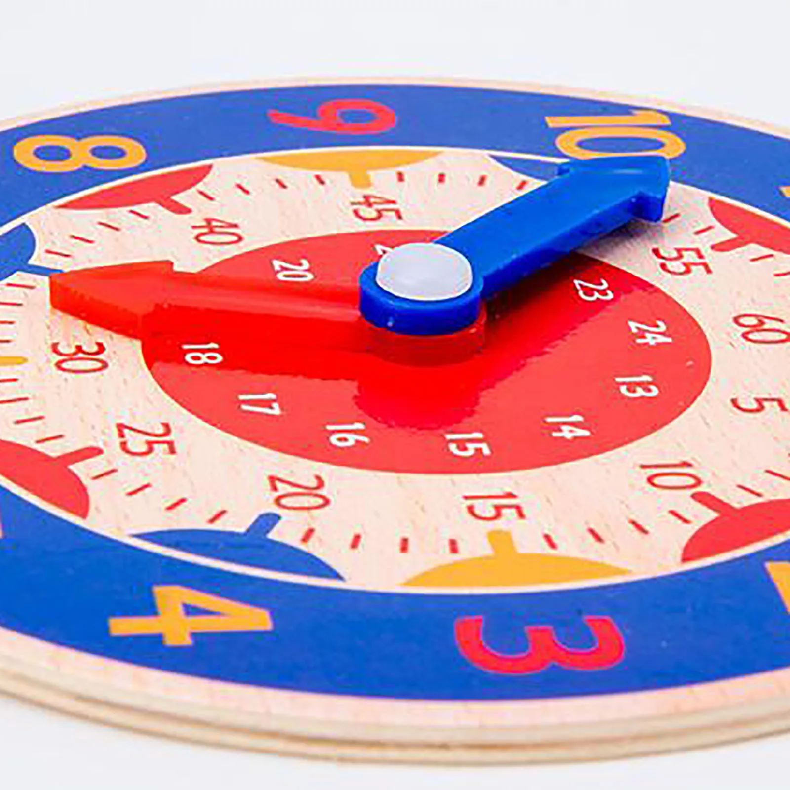 Details about   Children Montessori Wooden Clock  Hour Minute Second Cognition Colorful Clock 