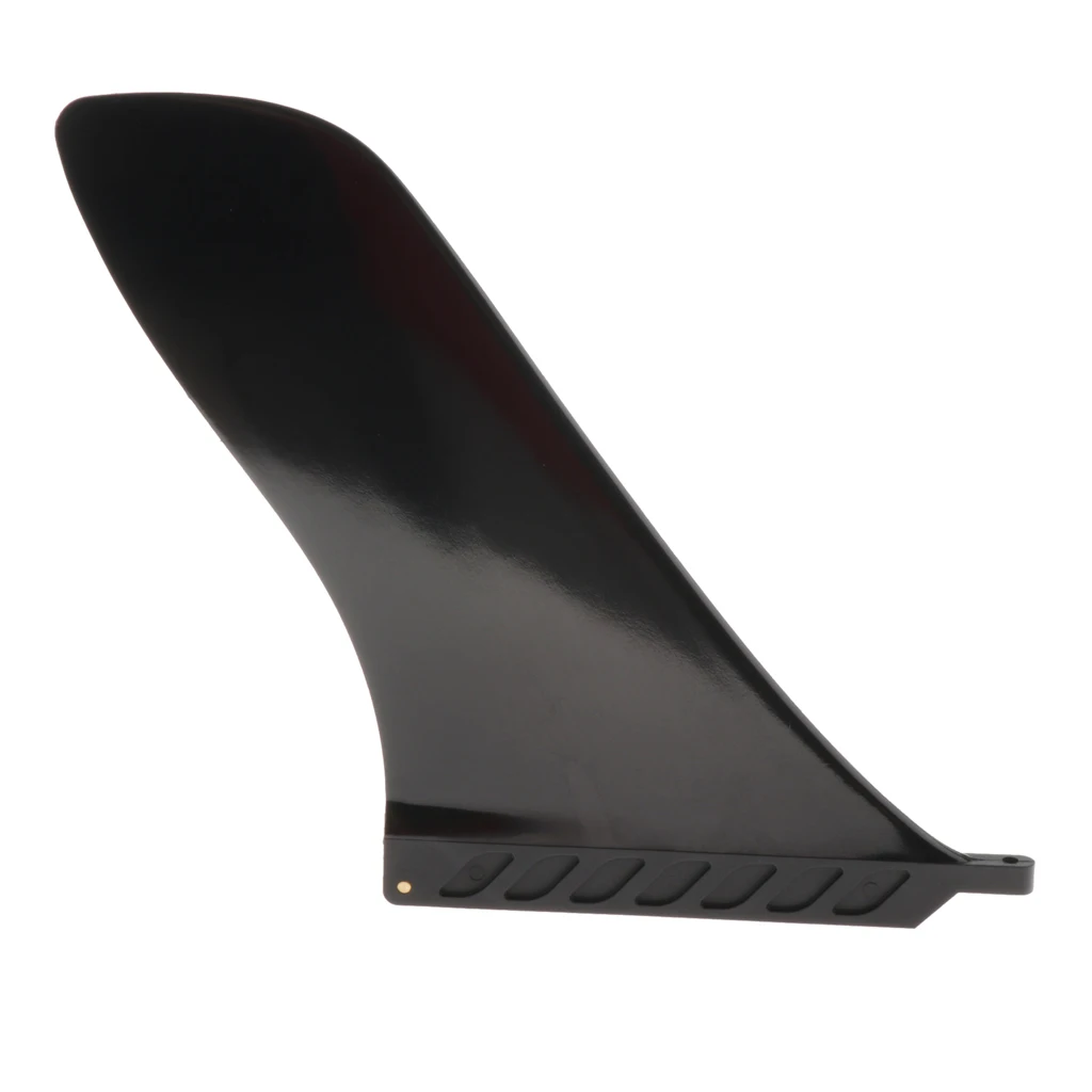 Surf SUP Single Center Fin Longboard Surfboard Flex Fins - Black 9 Inch