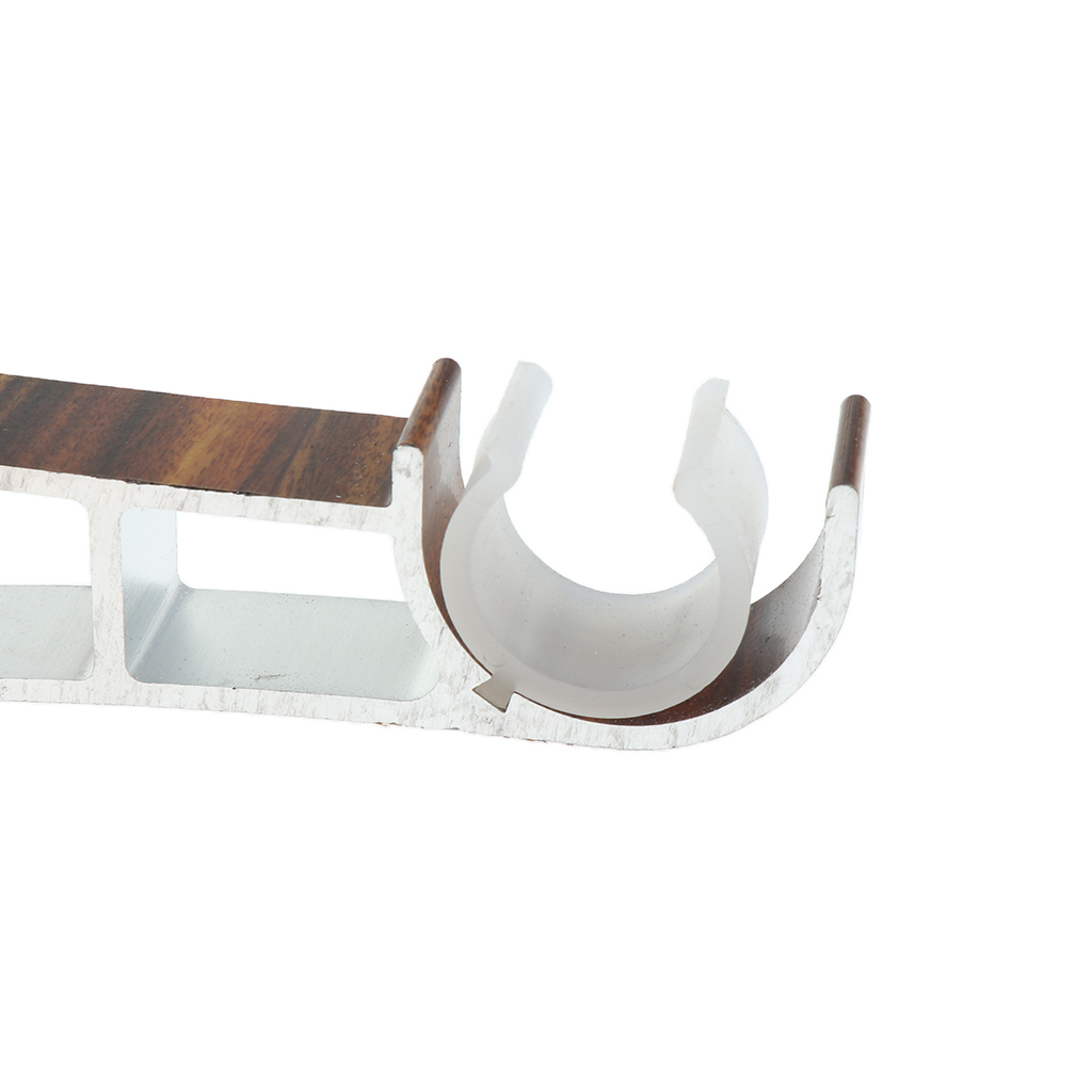 2 Pieces/ 1 Pair Aluminum Alloy Double Window Curtain Rod Bracket Holder Ceiling Mounted for Diameter 2.8cm Rod