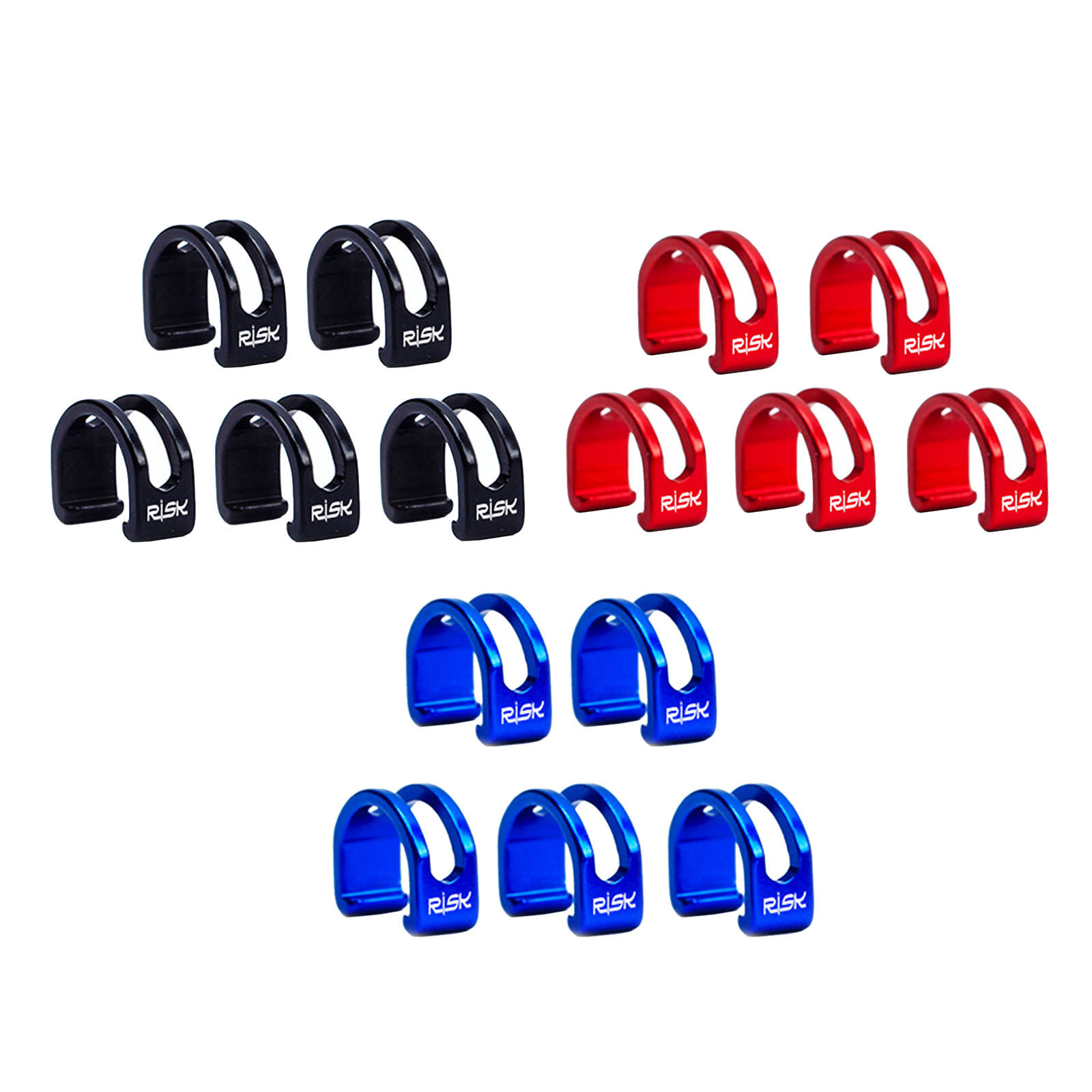 8x Bicycle C-Clips Clamps Housing Hose Guide Shifter Aluminum Alloy Clamp U Shaped Buckle for Brake Cable Derailleur Shifter MTB