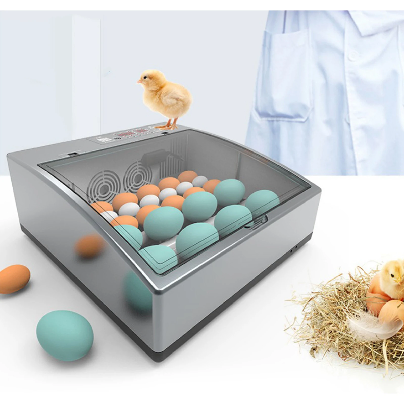 Egg incubator automatic 220V brooder egg incubator fully automatic egg incubator small household commercial hatching machine