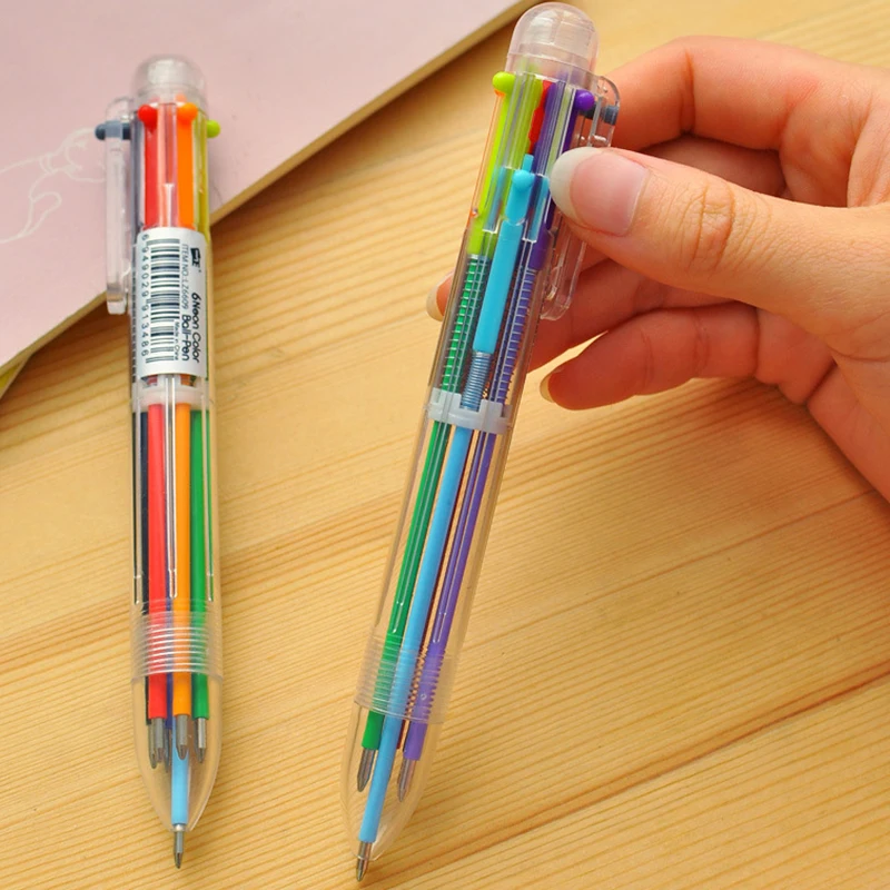 Students Plastic Ball-point Pen Short Spin Office  School Supplies Z0Q H~ 
