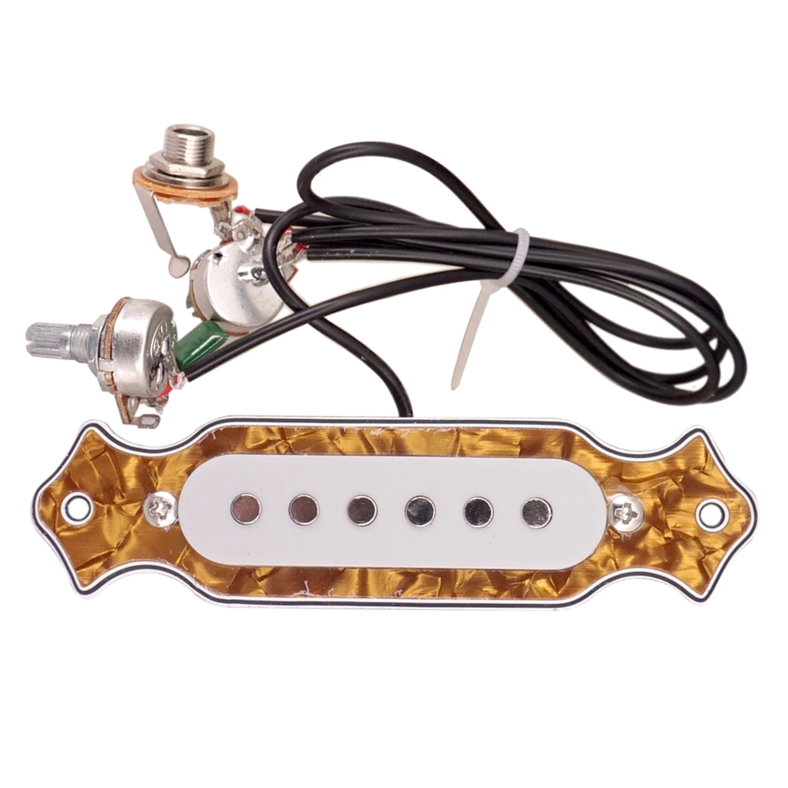 Soundhole Prewired Active Pickup 6 String for Cigar Box Guitar Parts Accessories