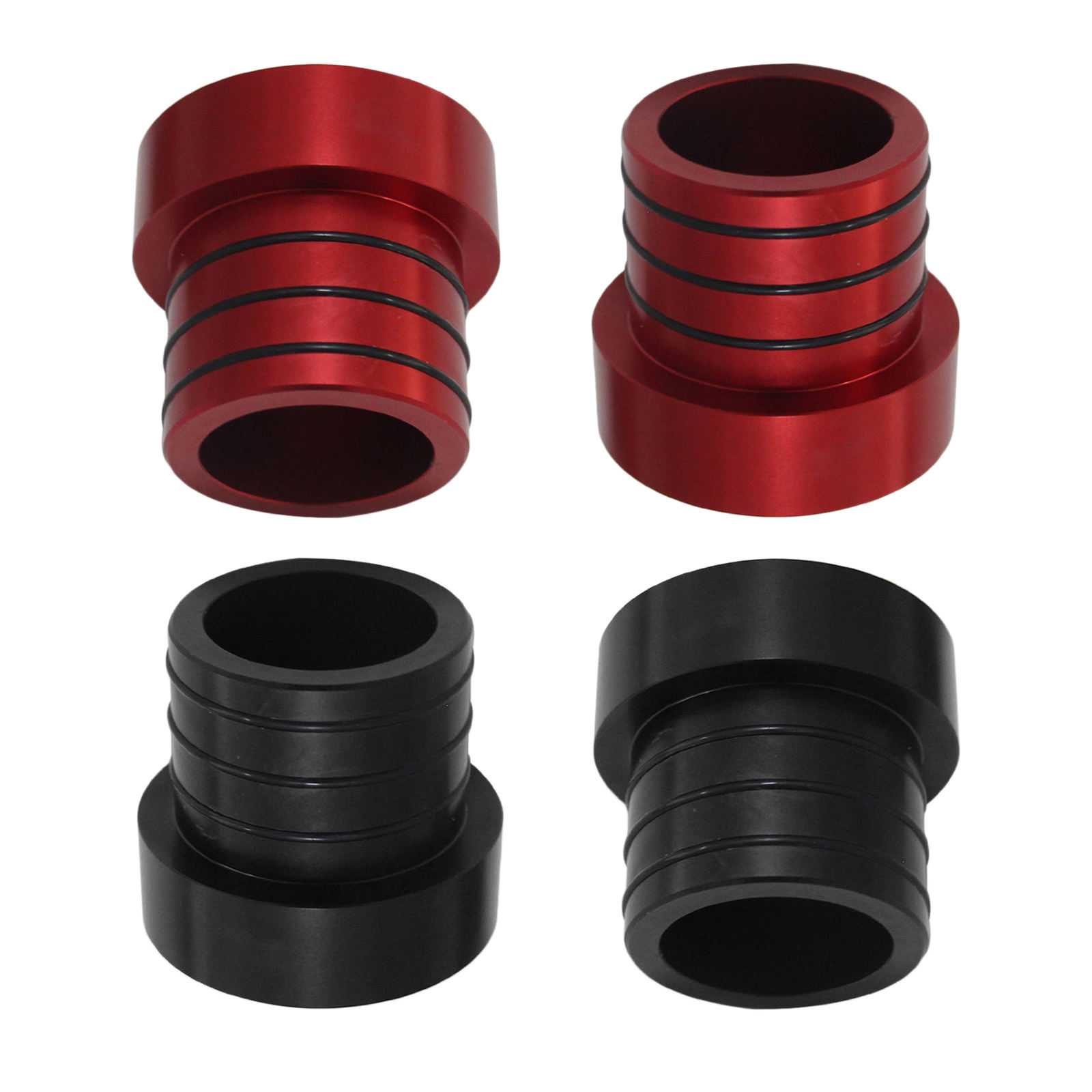 Front Left & Right Axle Tube Seals Pair Kit For 84-01 Jeep Cherokee XJ / 87-18 (Except 96) Jeep Wrangler YJ TJ LJ JK red/black