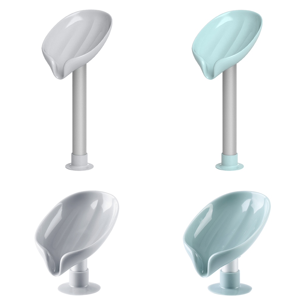 Soap Holder Leaf Shape Bathroom Soap Box Storage Sponge Drain Tray Rack