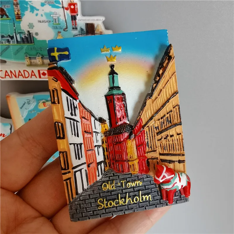 Stockholm Sweden MOD7 Fridge Magnet Souvenir Magnet Kühlschrank 